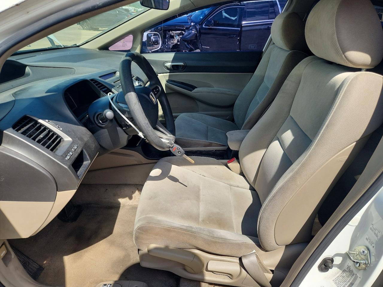 2010 Honda Civic Lx White vin: 2HGFA1F56AH583592