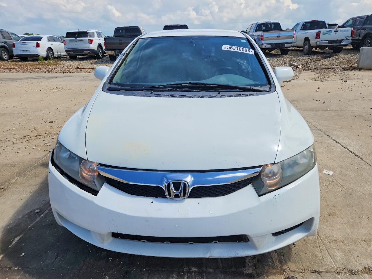 2010 Honda Civic Lx White vin: 2HGFA1F56AH583592