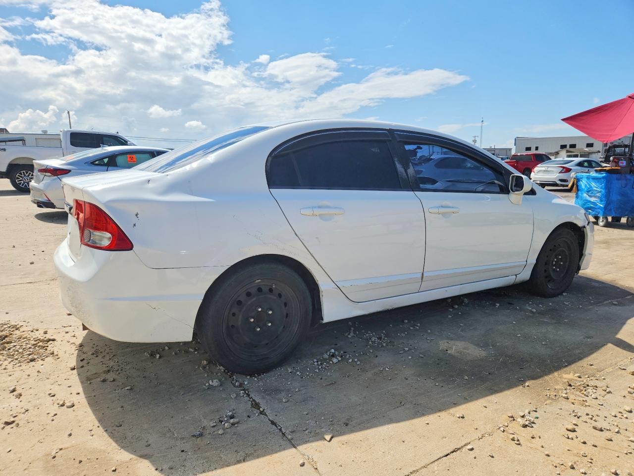 2010 Honda Civic Lx White vin: 2HGFA1F56AH583592
