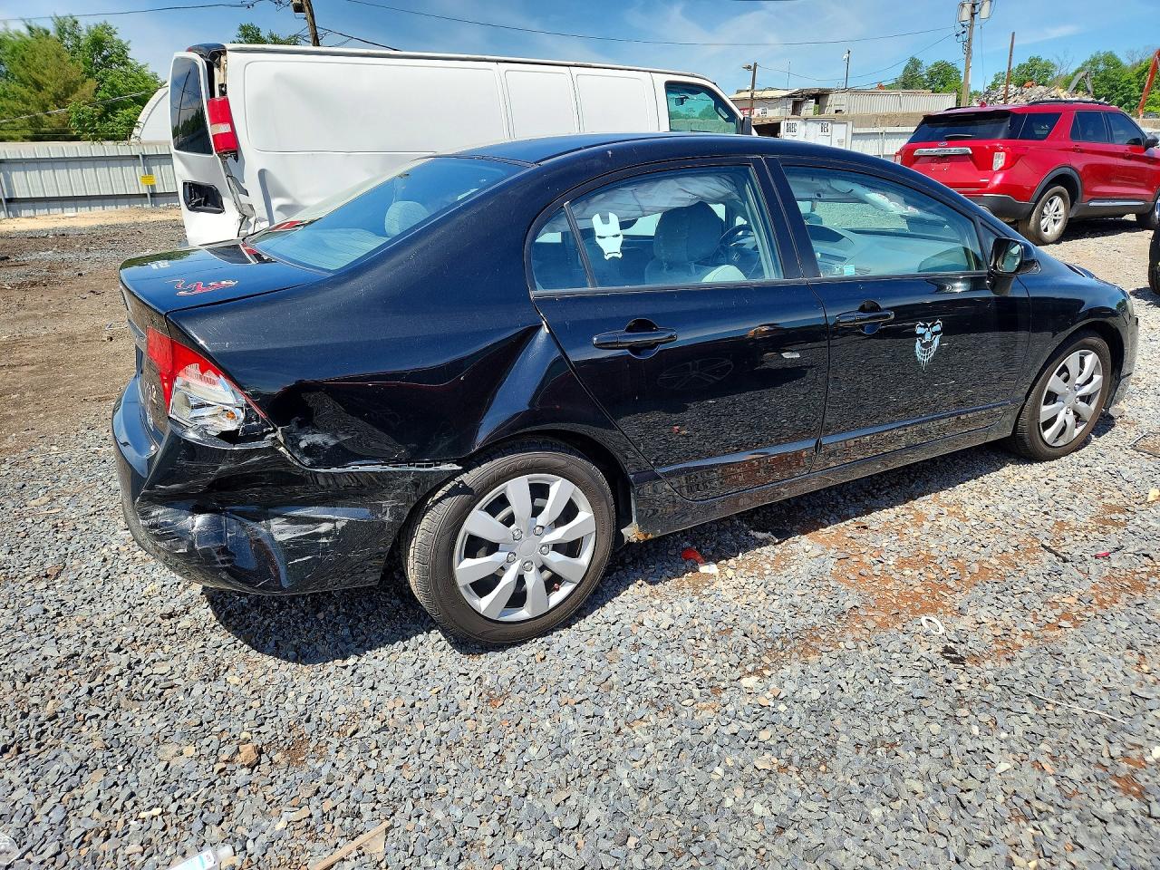 2011 Honda Civic Lx Black vin: 2HGFA1F56BH308788