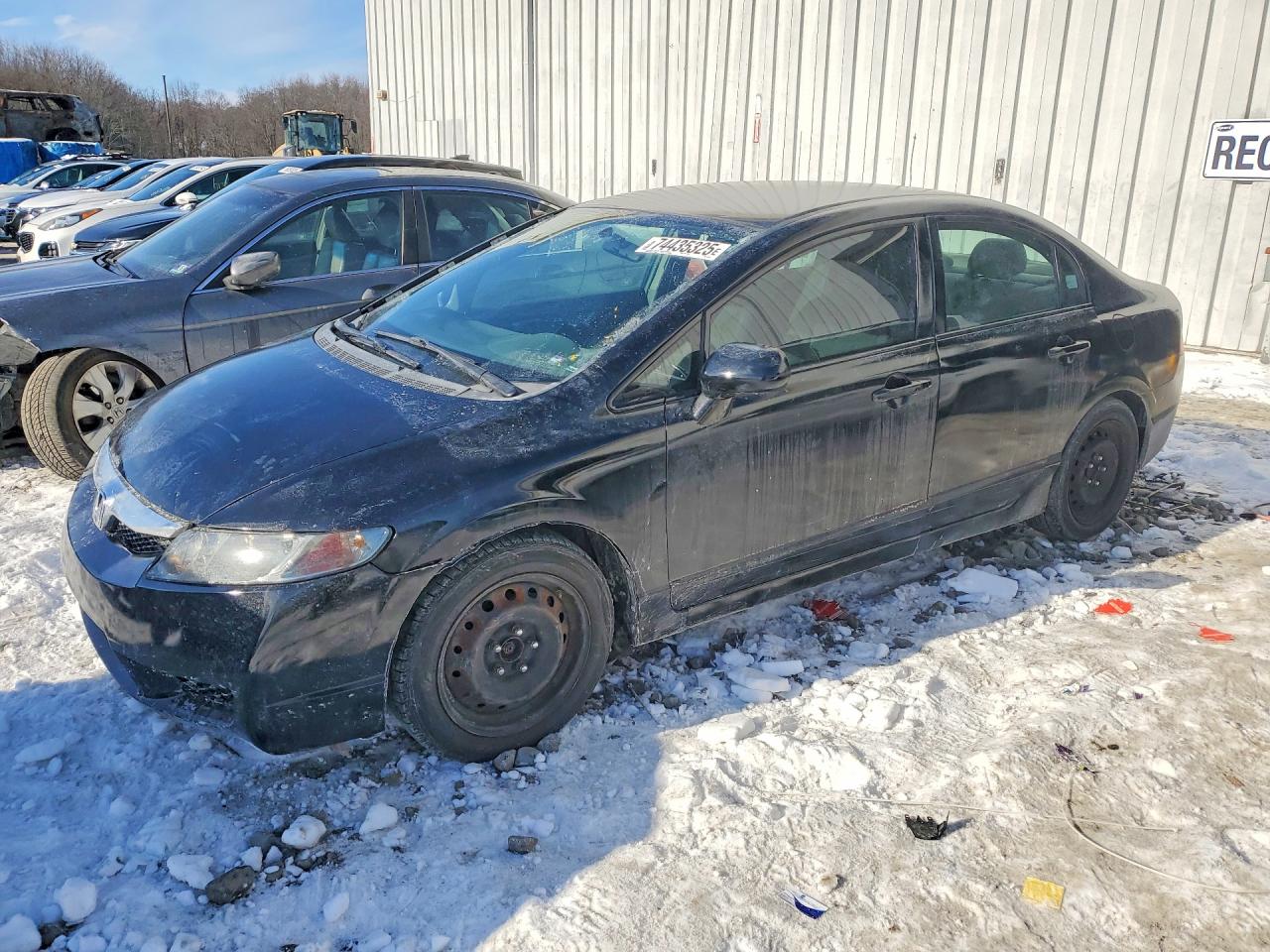 2011 Honda Civic Lx Black vin: 2HGFA1F56BH504083
