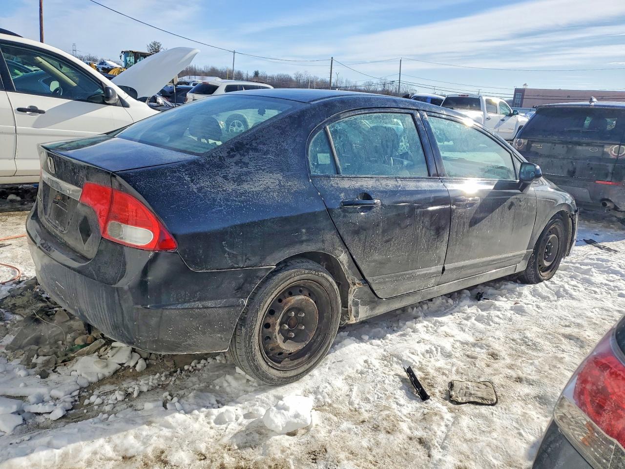 2011 Honda Civic Lx Black vin: 2HGFA1F56BH504083