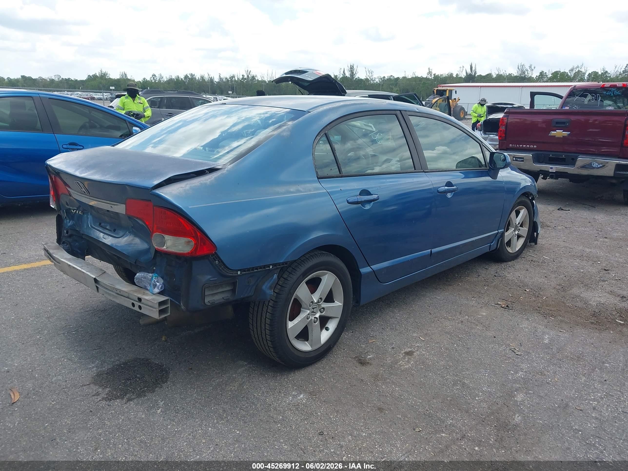 2011 Honda Civic Lx Blue vin: 2HGFA1F56BH506819
