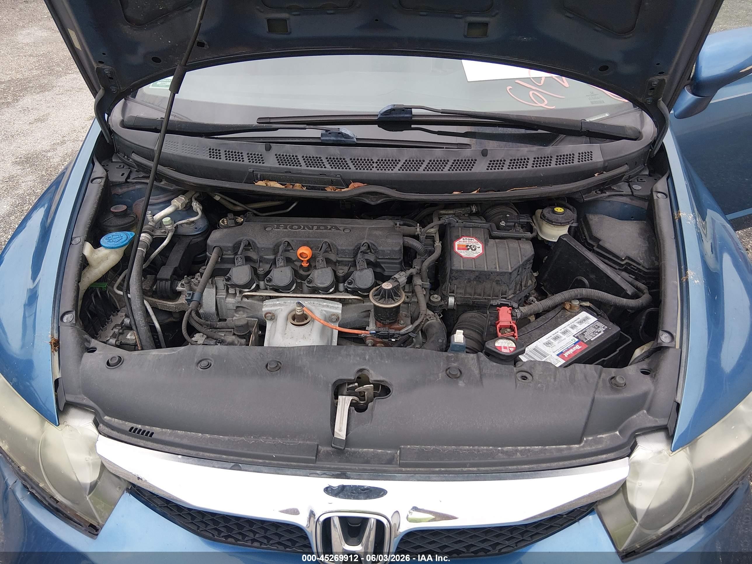2011 Honda Civic Lx Blue vin: 2HGFA1F56BH506819
