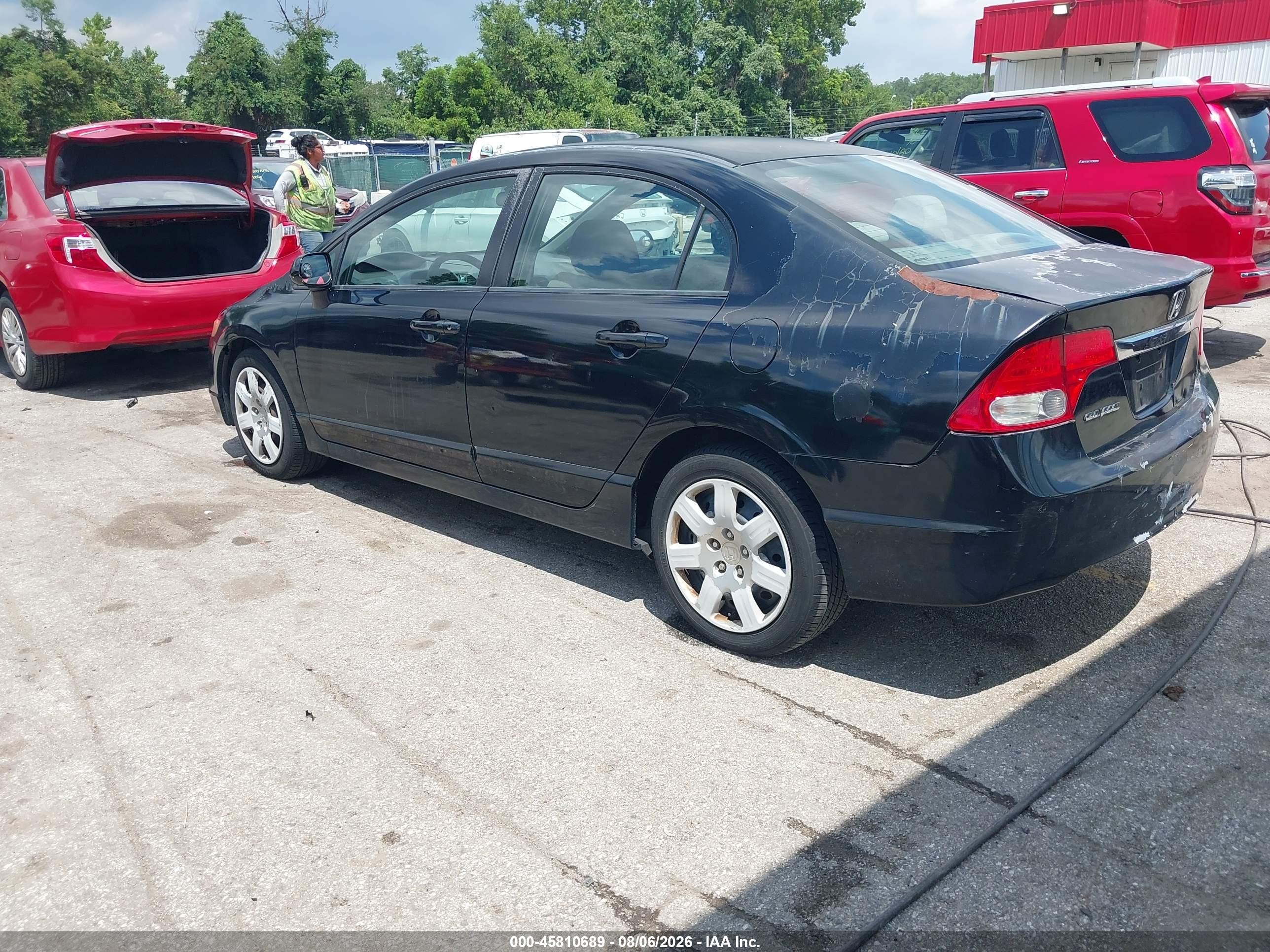 2011 Honda Civic Lx Black vin: 2HGFA1F56BH530795