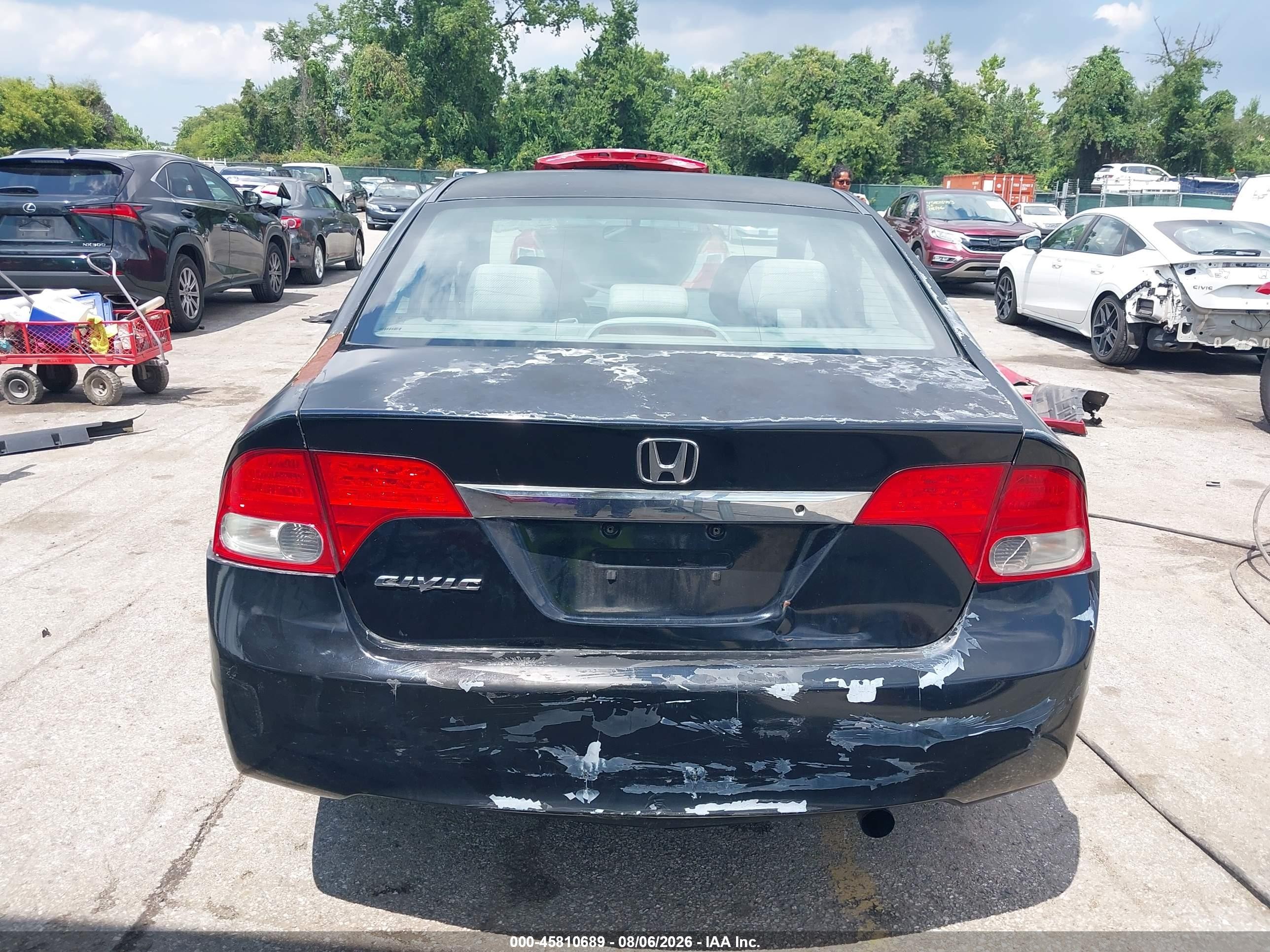 2011 Honda Civic Lx Black vin: 2HGFA1F56BH530795