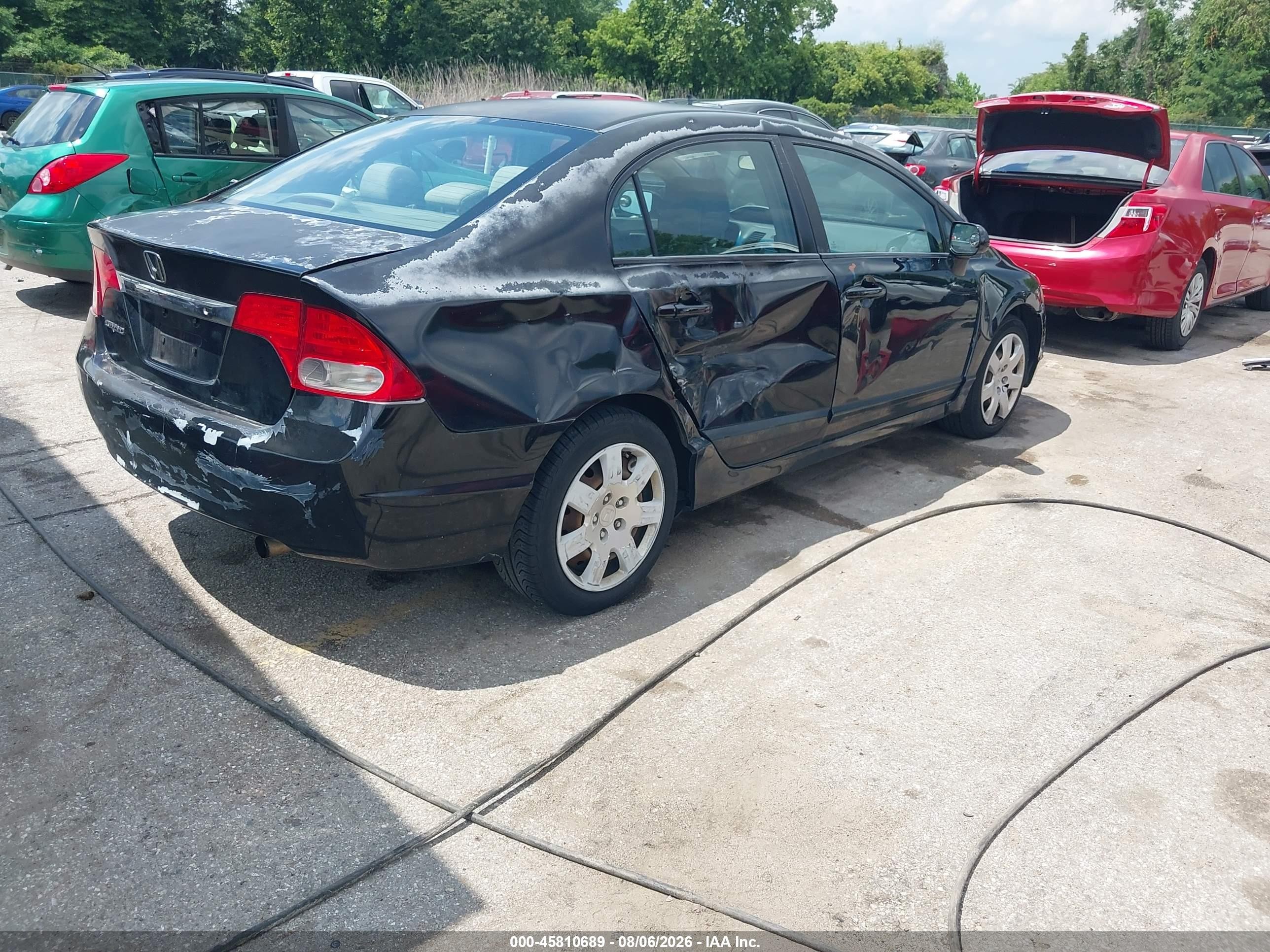 2011 Honda Civic Lx Black vin: 2HGFA1F56BH530795