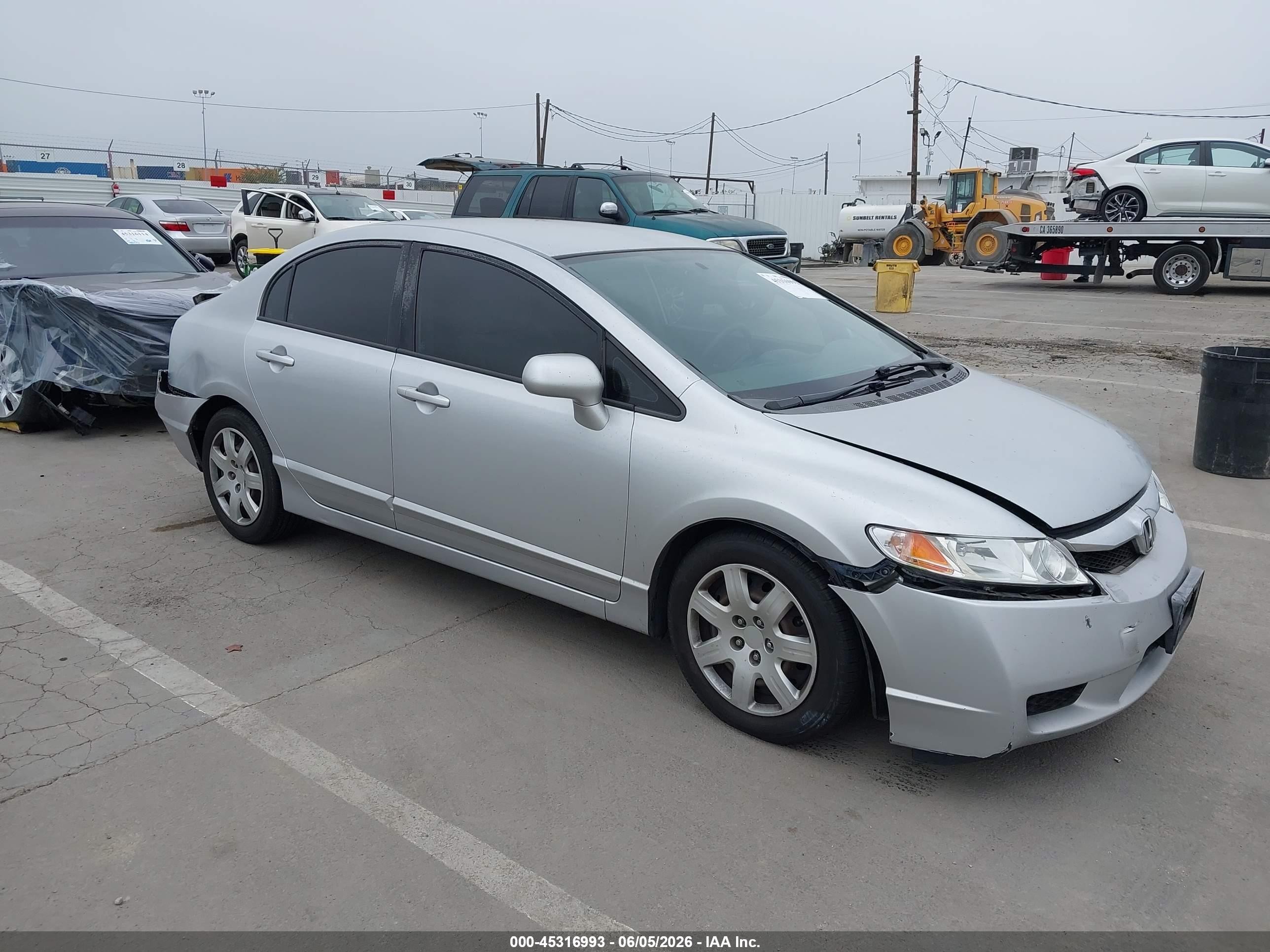 2011 Honda Civic Lx Silver vin: 2HGFA1F56BH534636