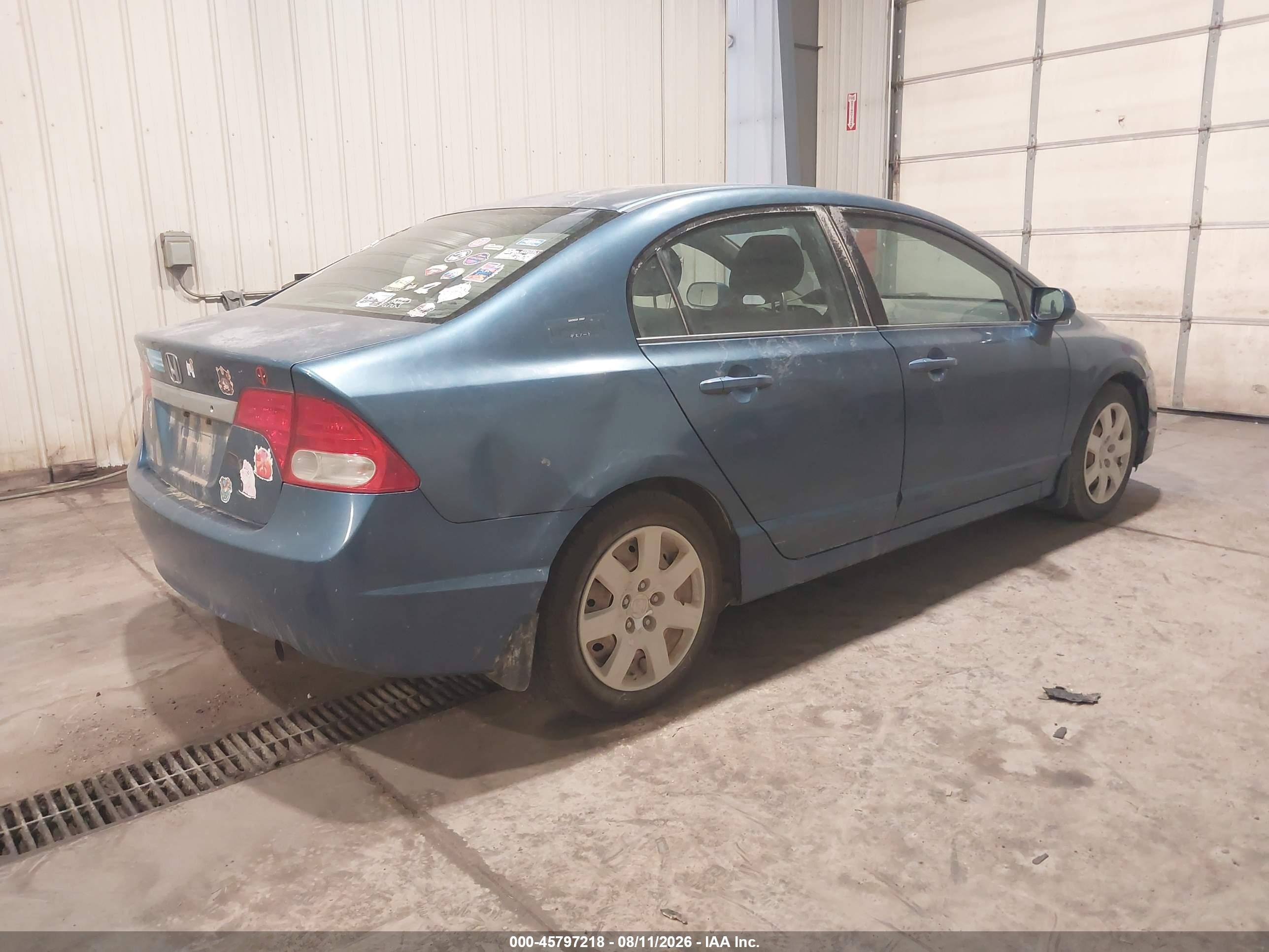 2011 Honda Civic Lx Blue vin: 2HGFA1F56BH539335