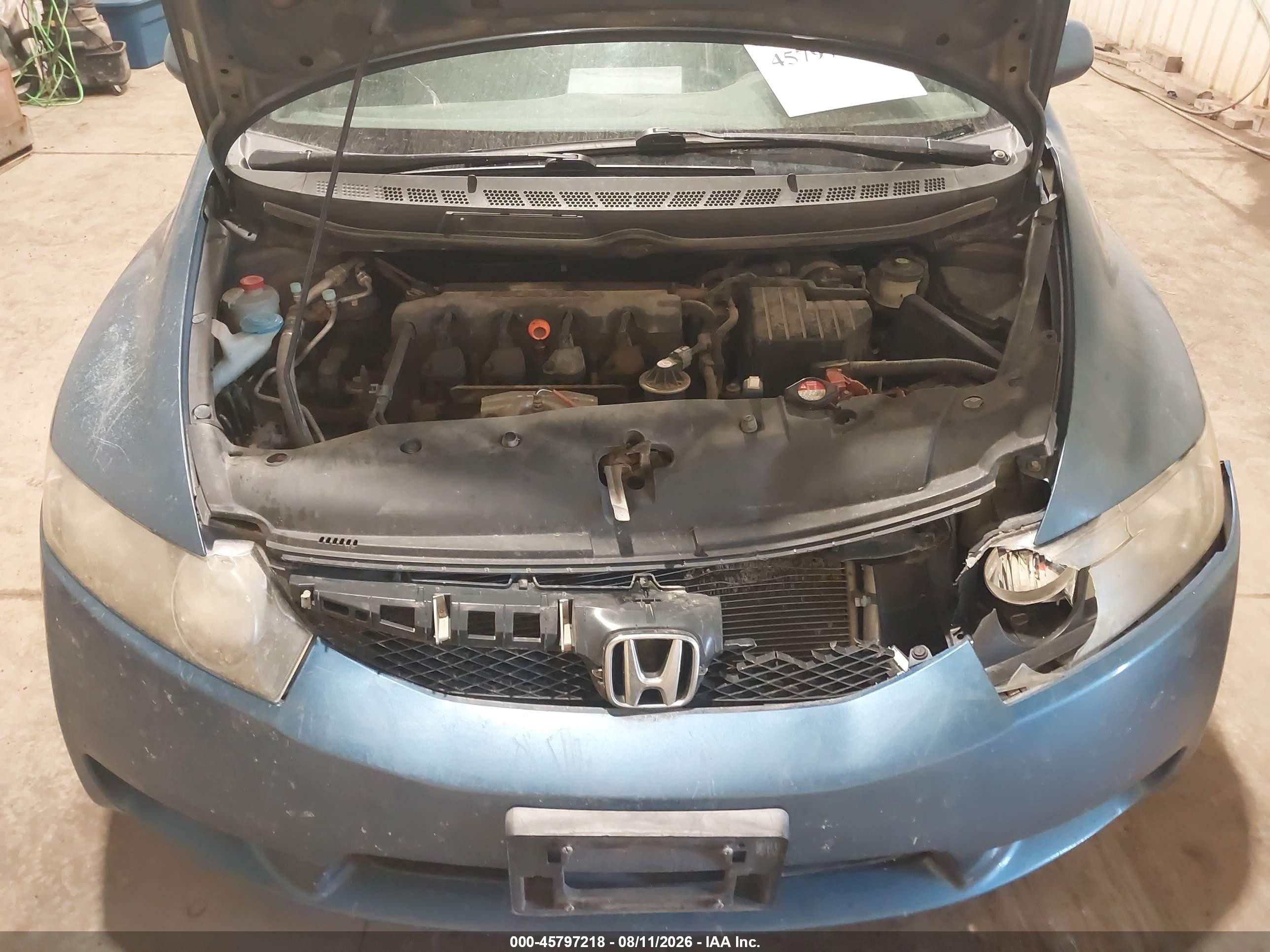 2011 Honda Civic Lx Blue vin: 2HGFA1F56BH539335