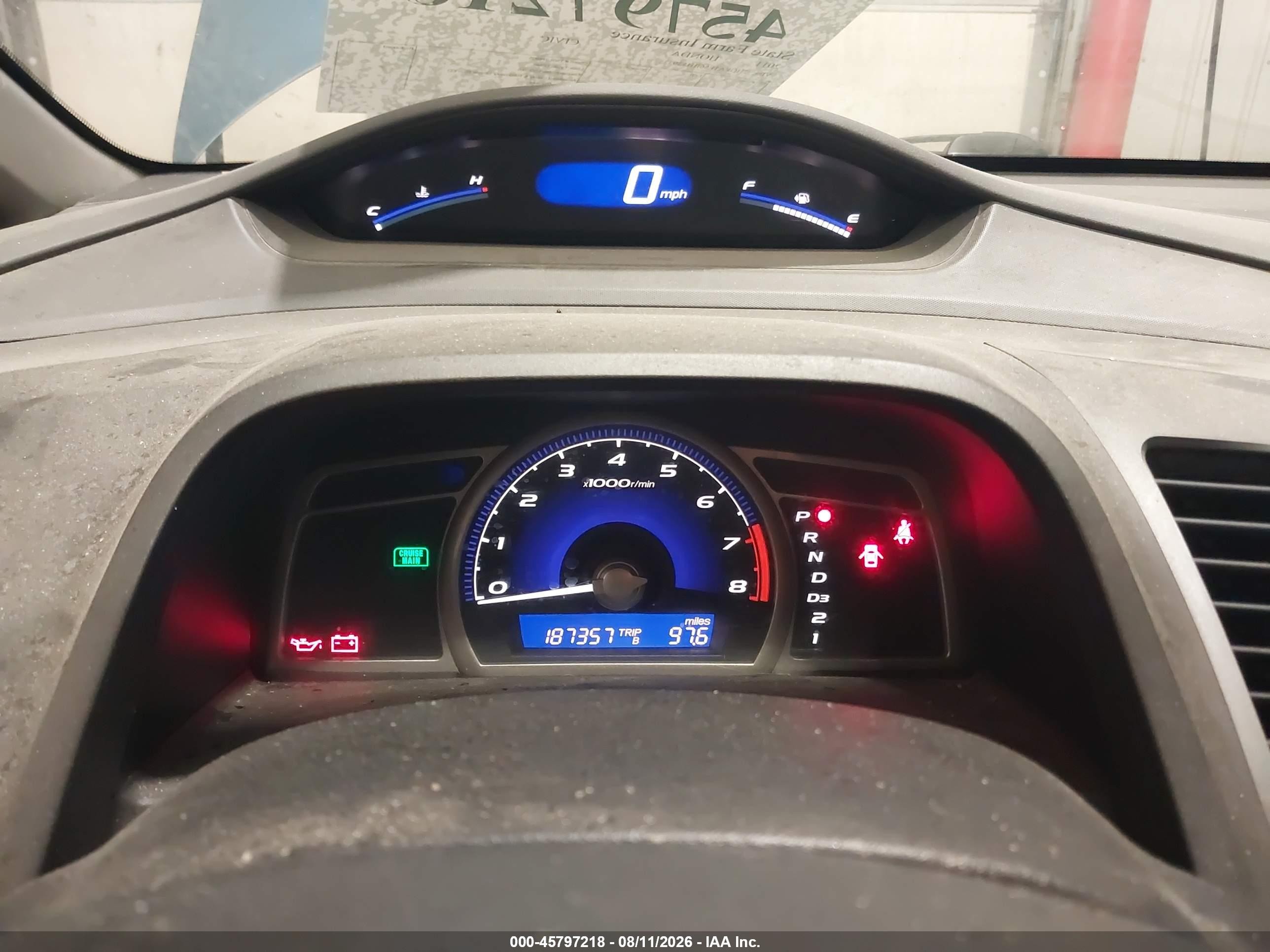 2011 Honda Civic Lx Blue vin: 2HGFA1F56BH539335