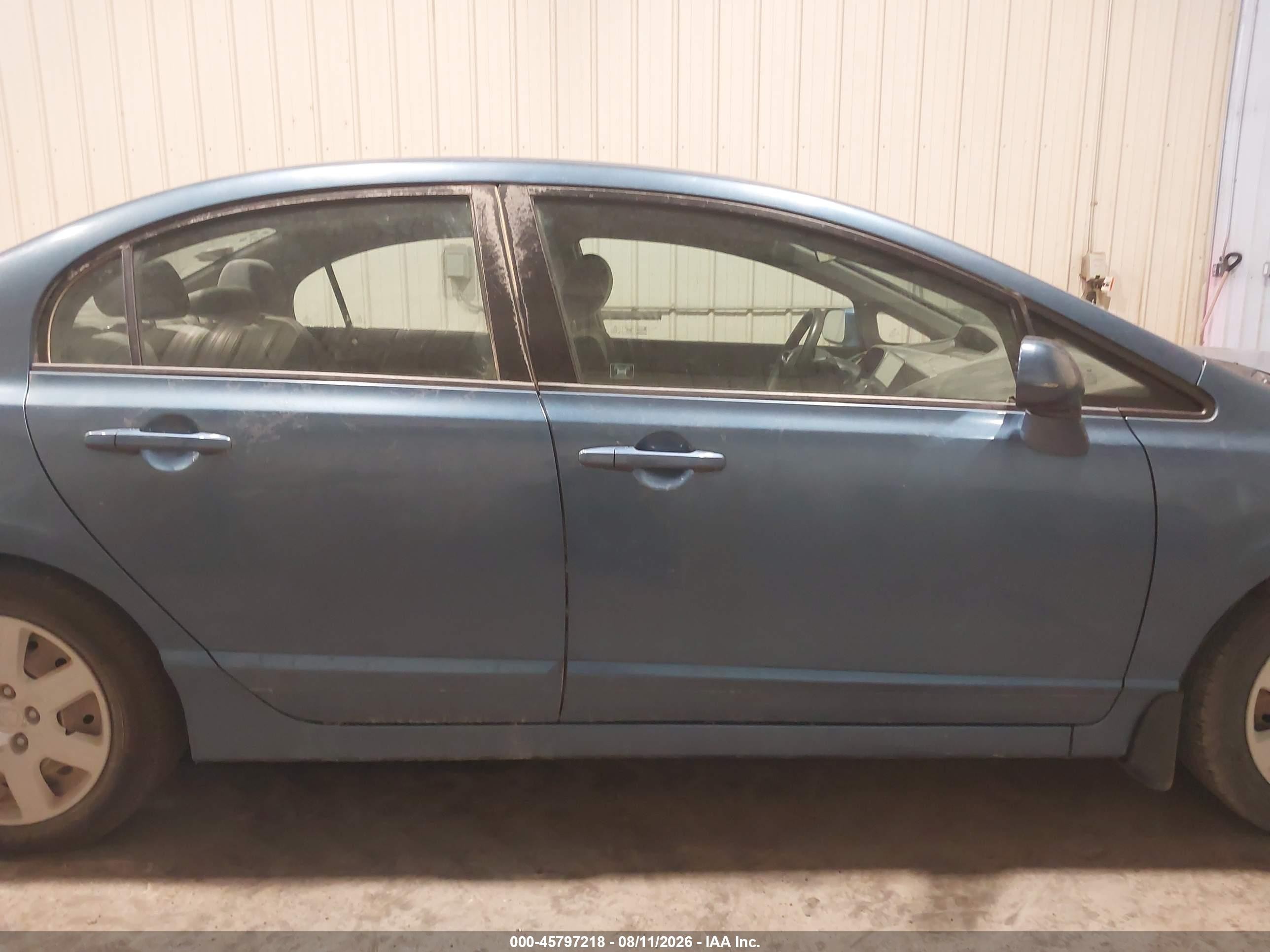 2011 Honda Civic Lx Blue vin: 2HGFA1F56BH539335