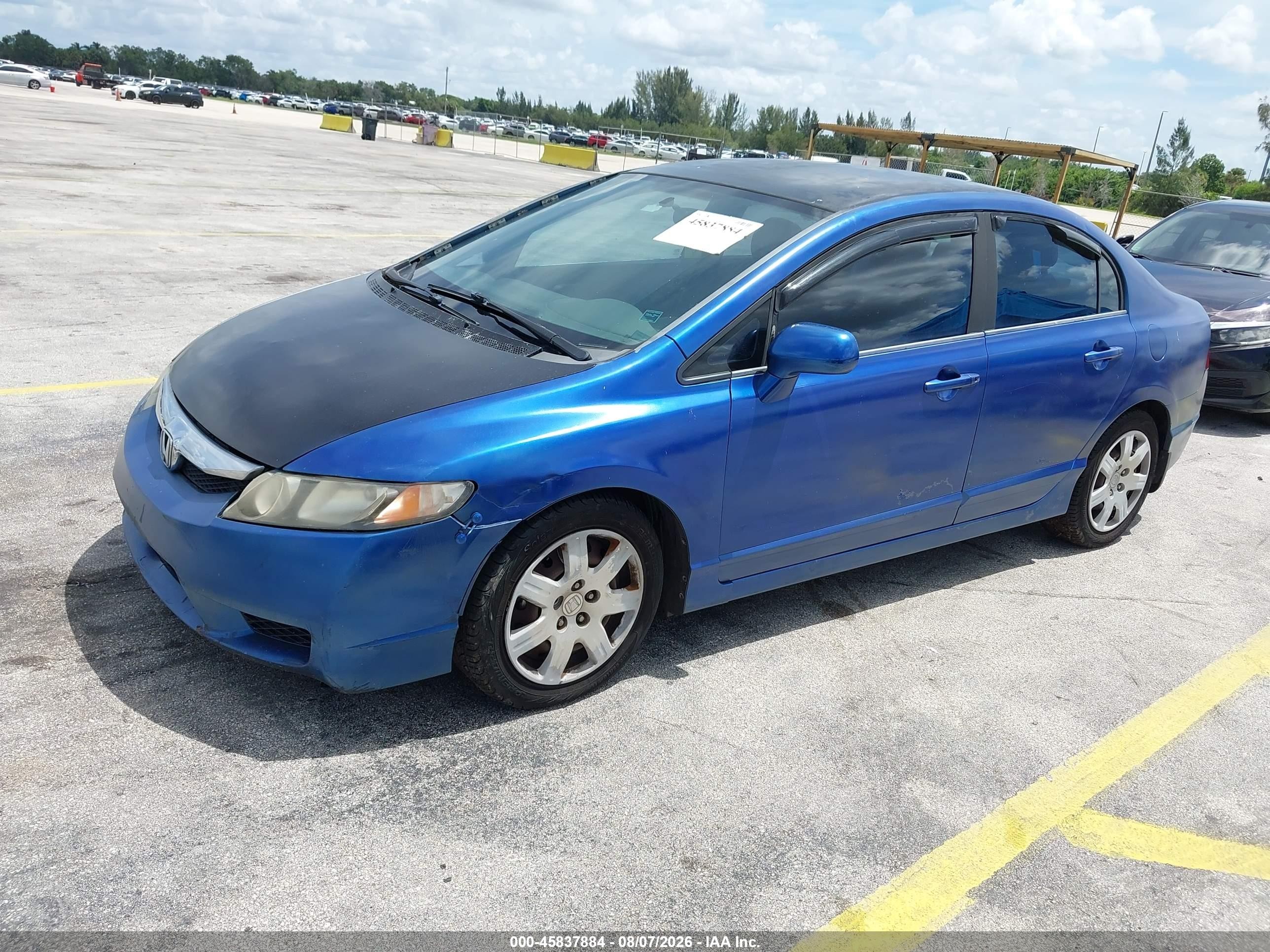 2010 Honda Civic Lx Blue vin: 2HGFA1F57AH303999