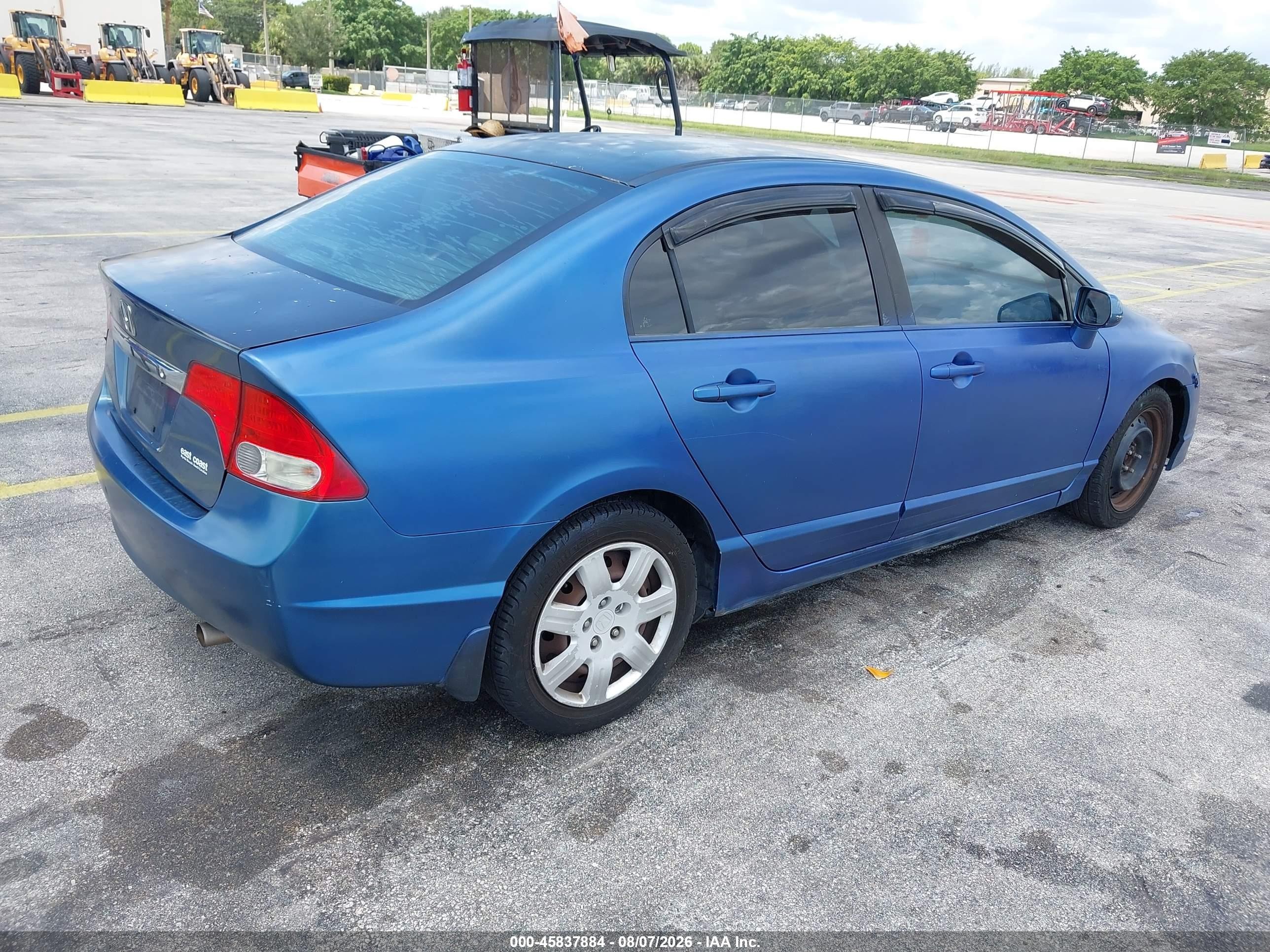 2010 Honda Civic Lx Blue vin: 2HGFA1F57AH303999