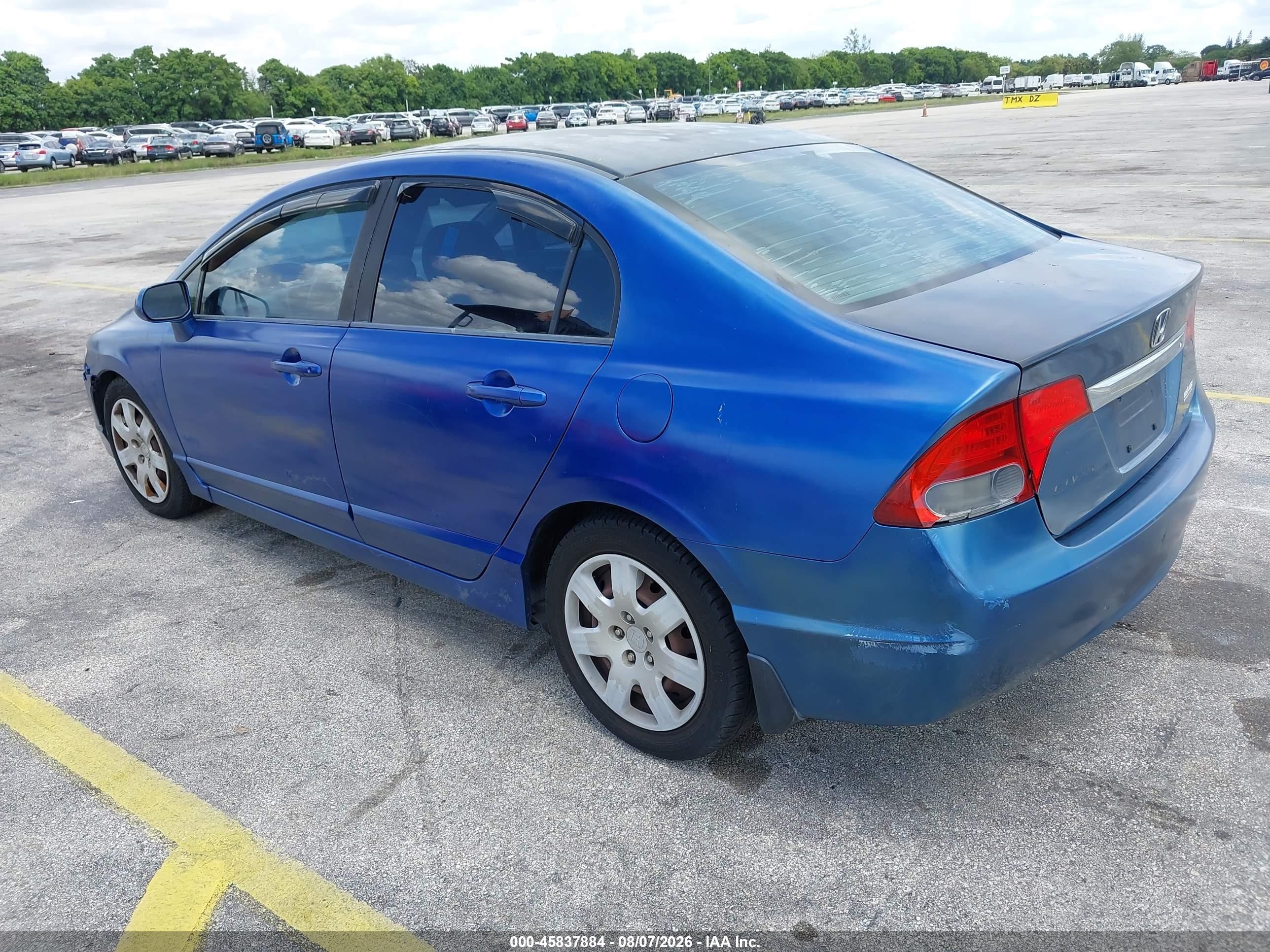 2010 Honda Civic Lx Blue vin: 2HGFA1F57AH303999