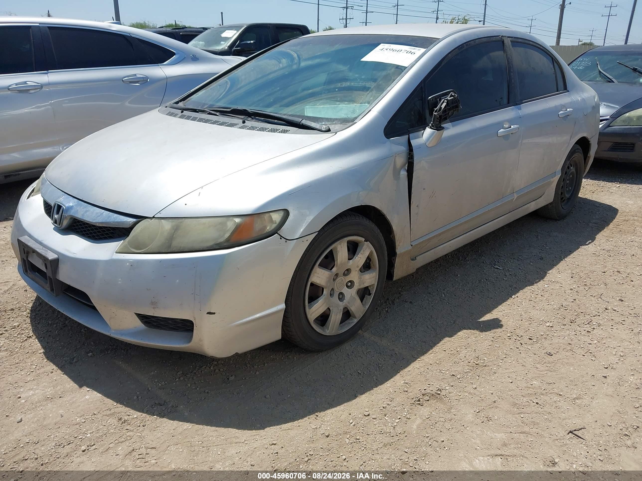 2010 Honda Civic Lx Silver vin: 2HGFA1F57AH308894