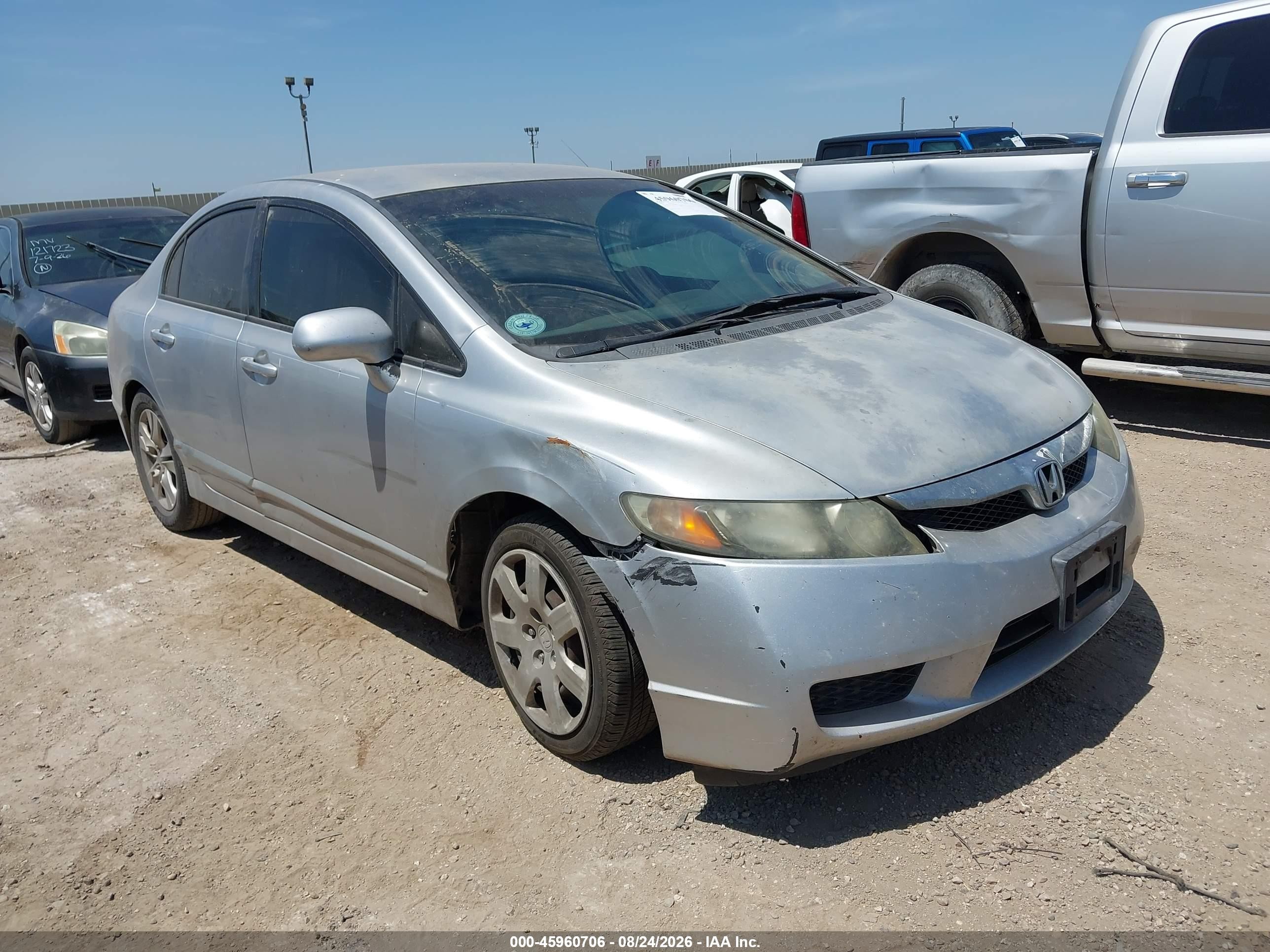2010 Honda Civic Lx Silver vin: 2HGFA1F57AH308894