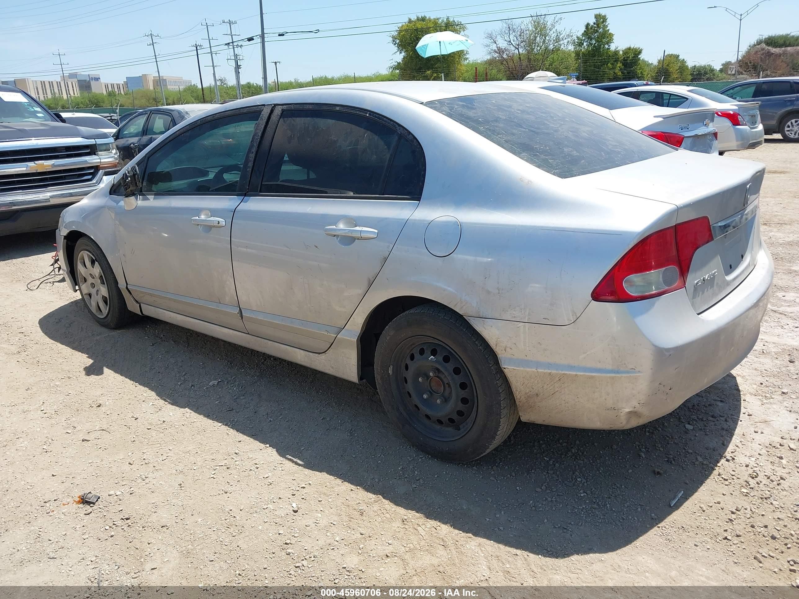 2010 Honda Civic Lx Silver vin: 2HGFA1F57AH308894