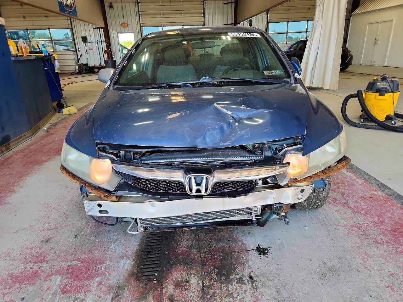 2010 Honda Civic Lx Blue vin: 2HGFA1F57AH318258