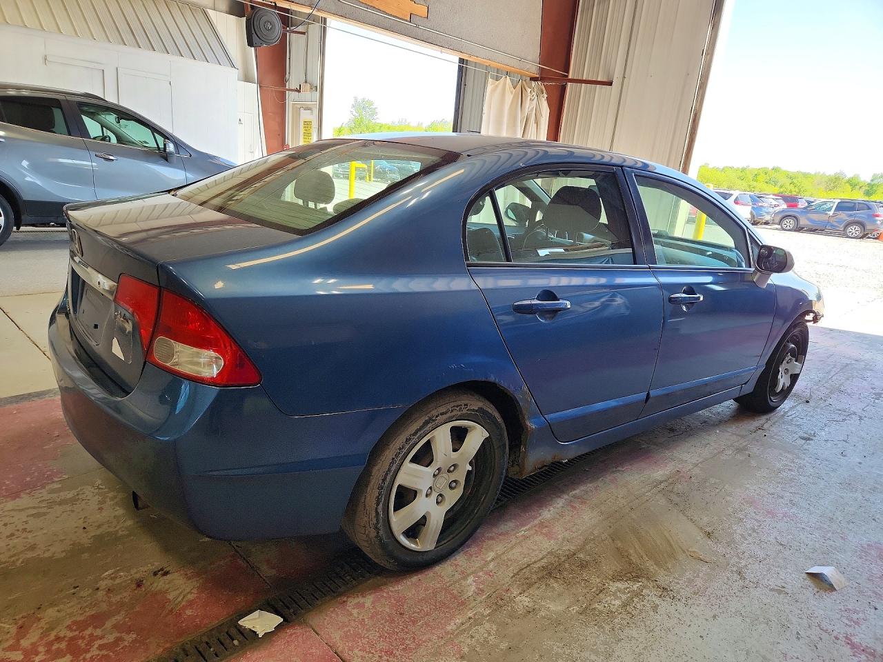 2010 Honda Civic Lx Blue vin: 2HGFA1F57AH318258