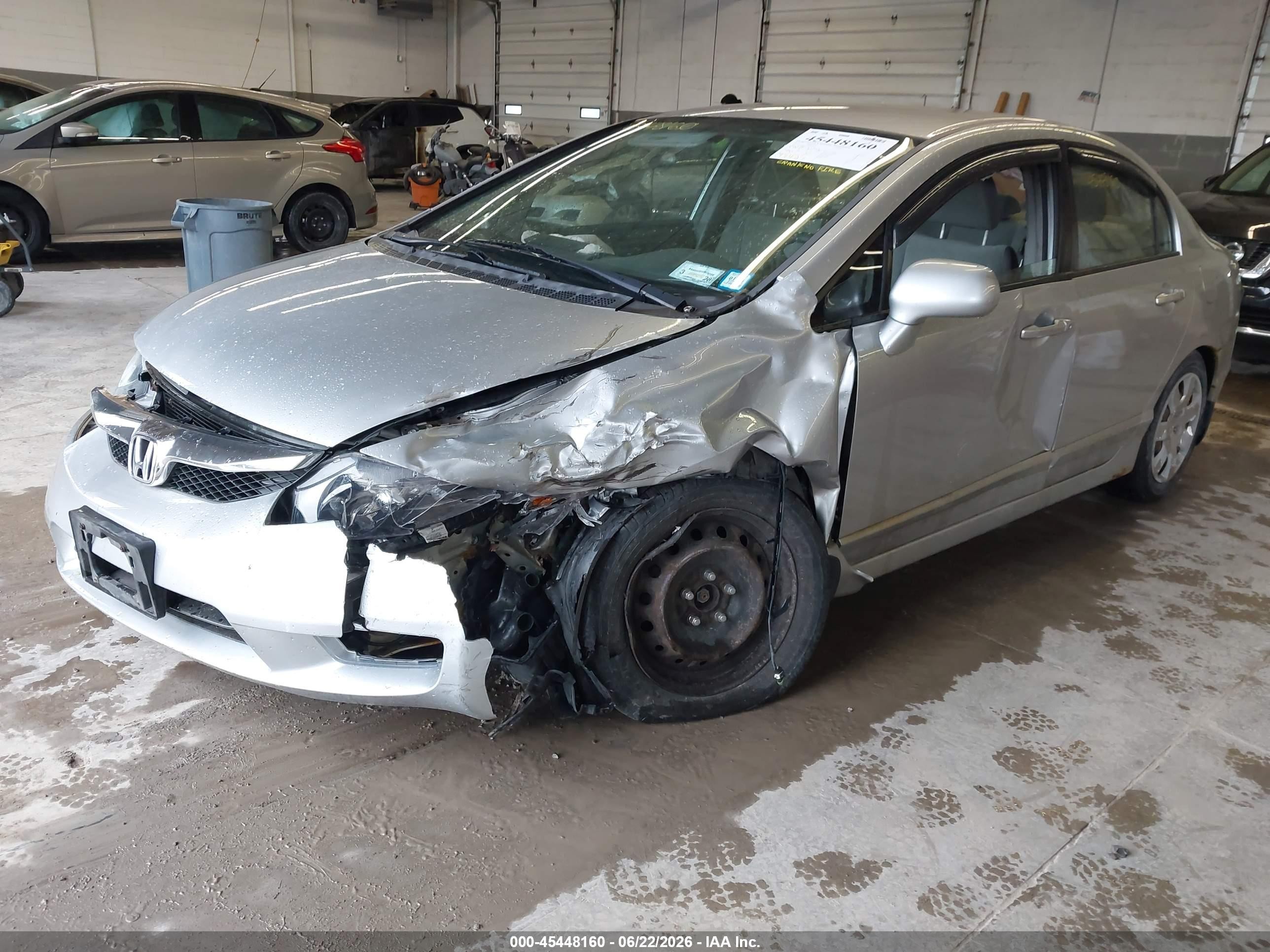 2010 Honda Civic Lx Silver vin: 2HGFA1F57AH319216