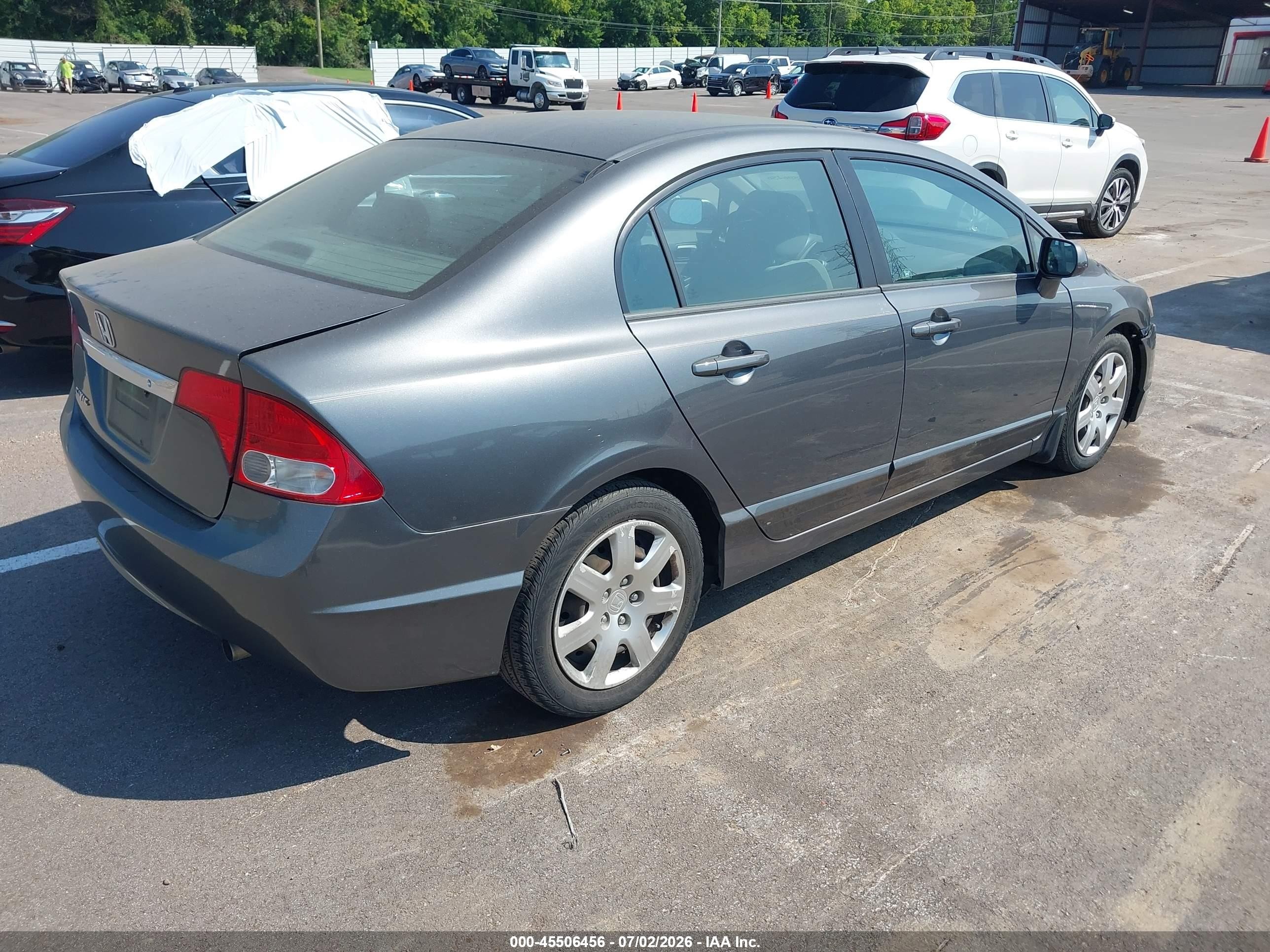 2010 Honda Civic Lx Gray vin: 2HGFA1F57AH328885