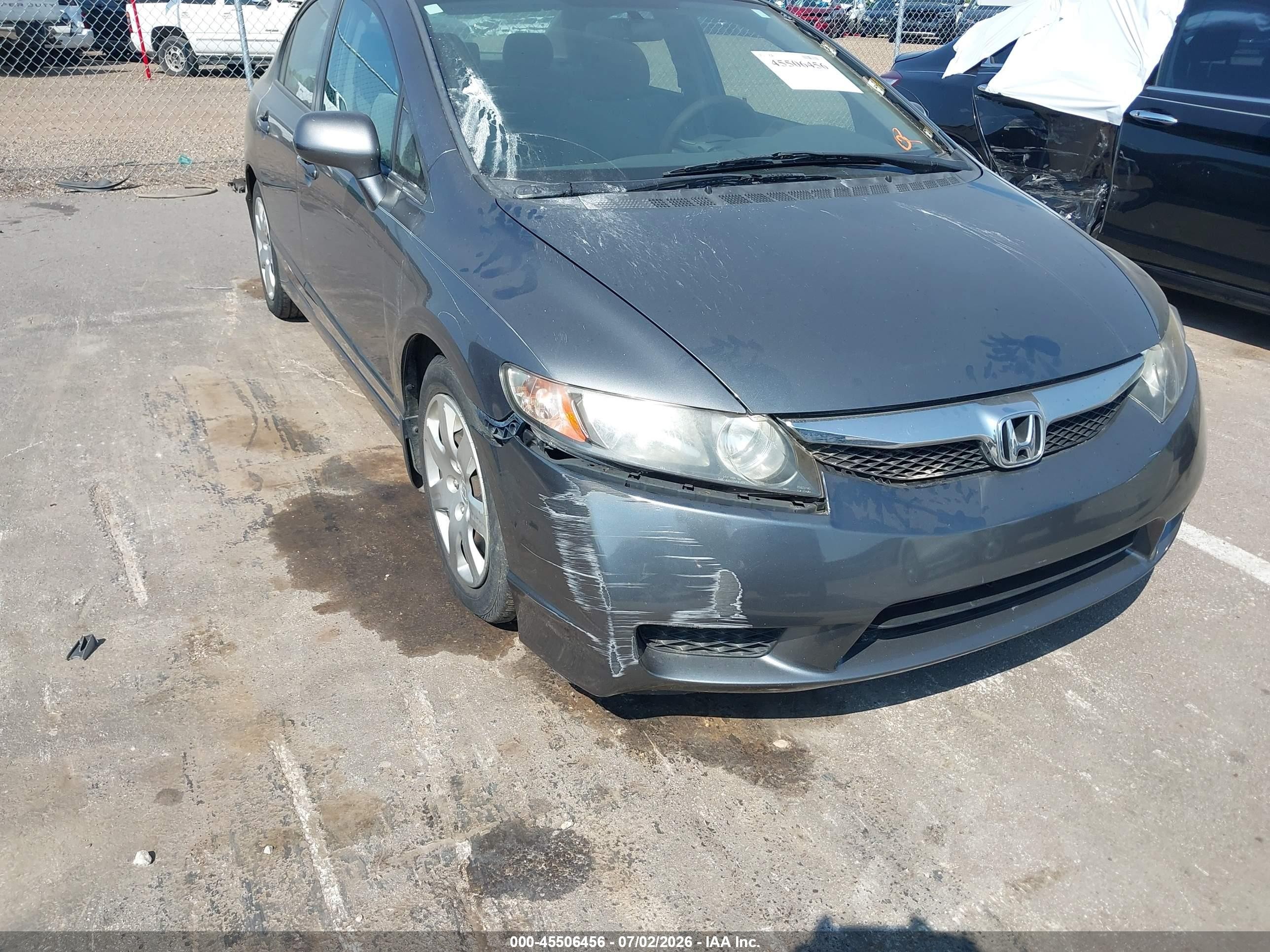 2010 Honda Civic Lx Gray vin: 2HGFA1F57AH328885