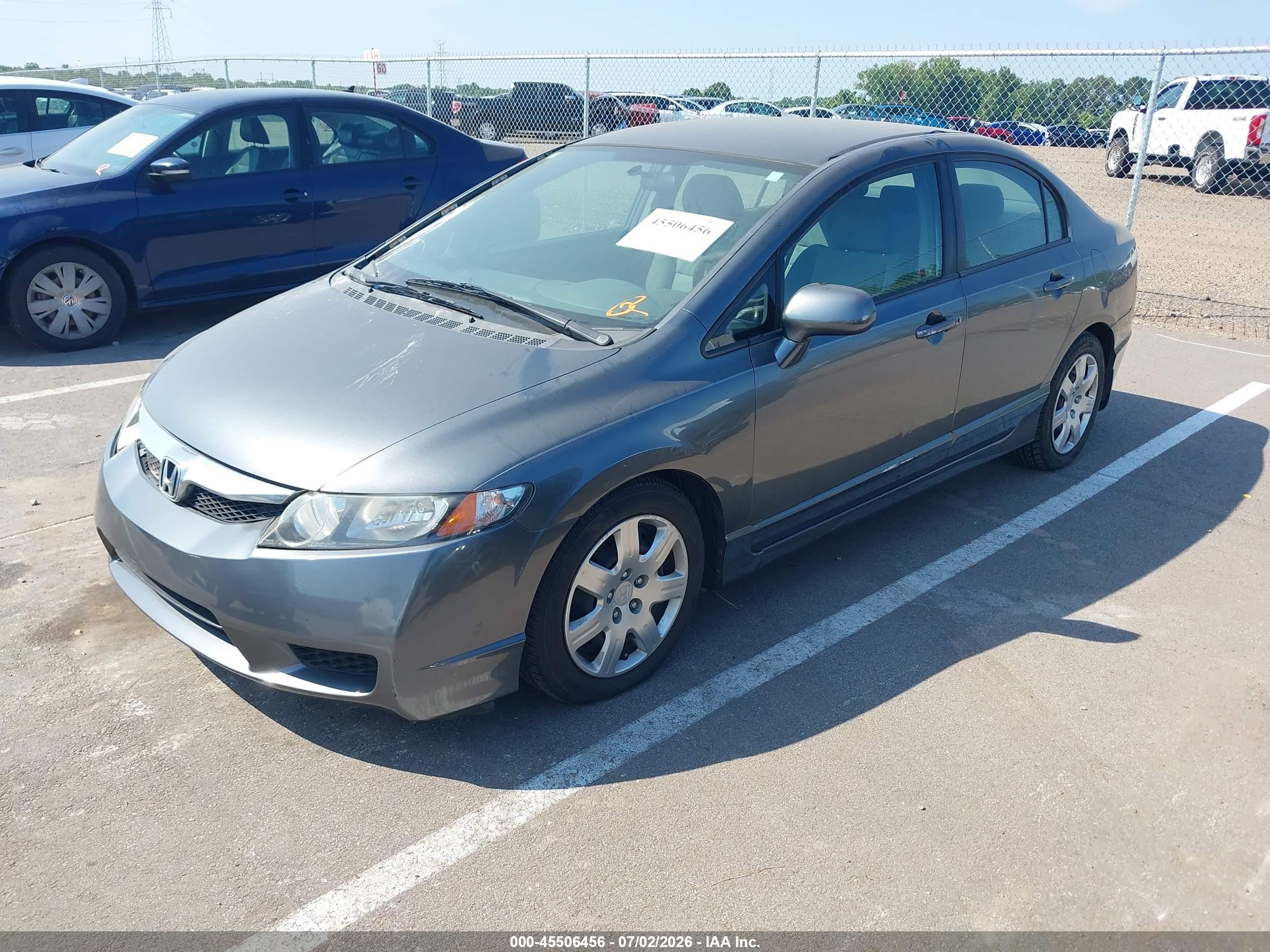 2010 Honda Civic Lx Gray vin: 2HGFA1F57AH328885