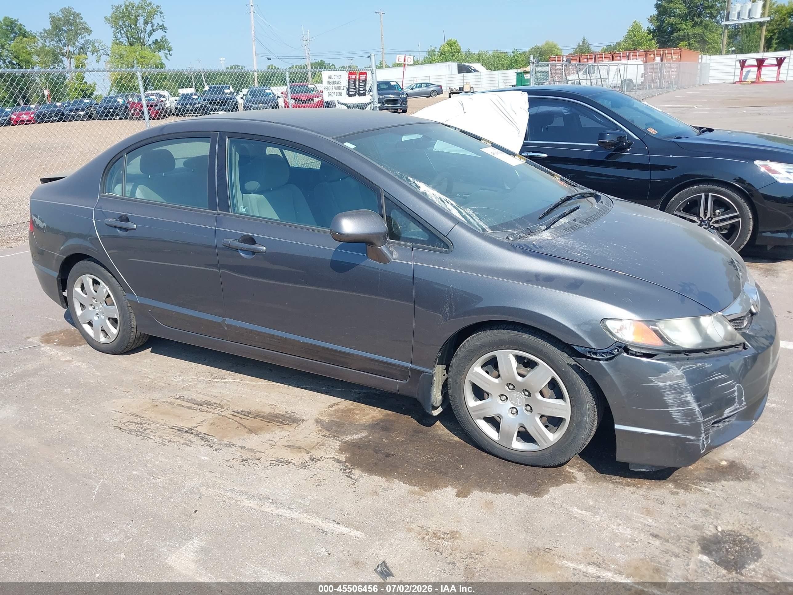 2010 Honda Civic Lx Gray vin: 2HGFA1F57AH328885