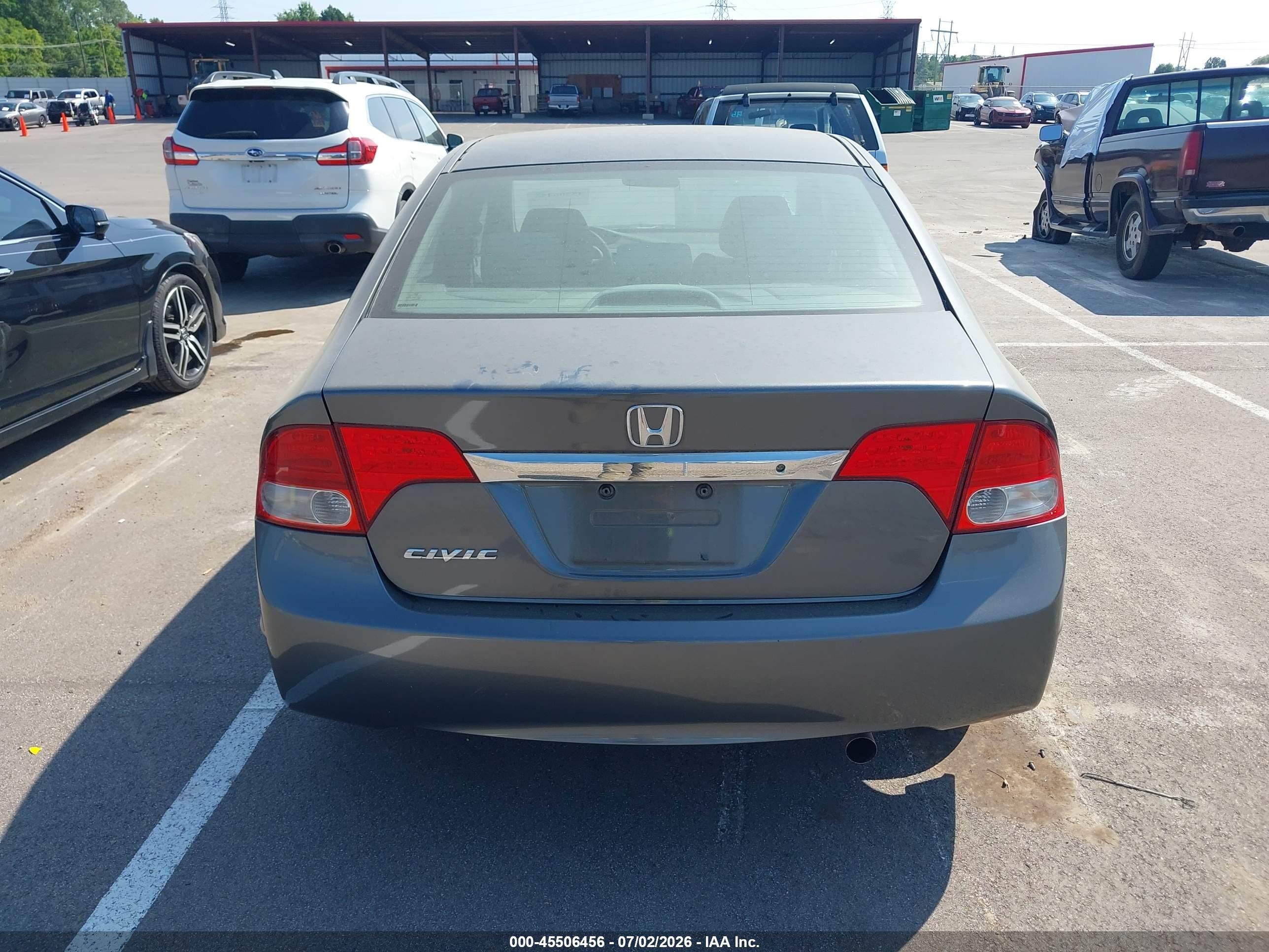 2010 Honda Civic Lx Gray vin: 2HGFA1F57AH328885
