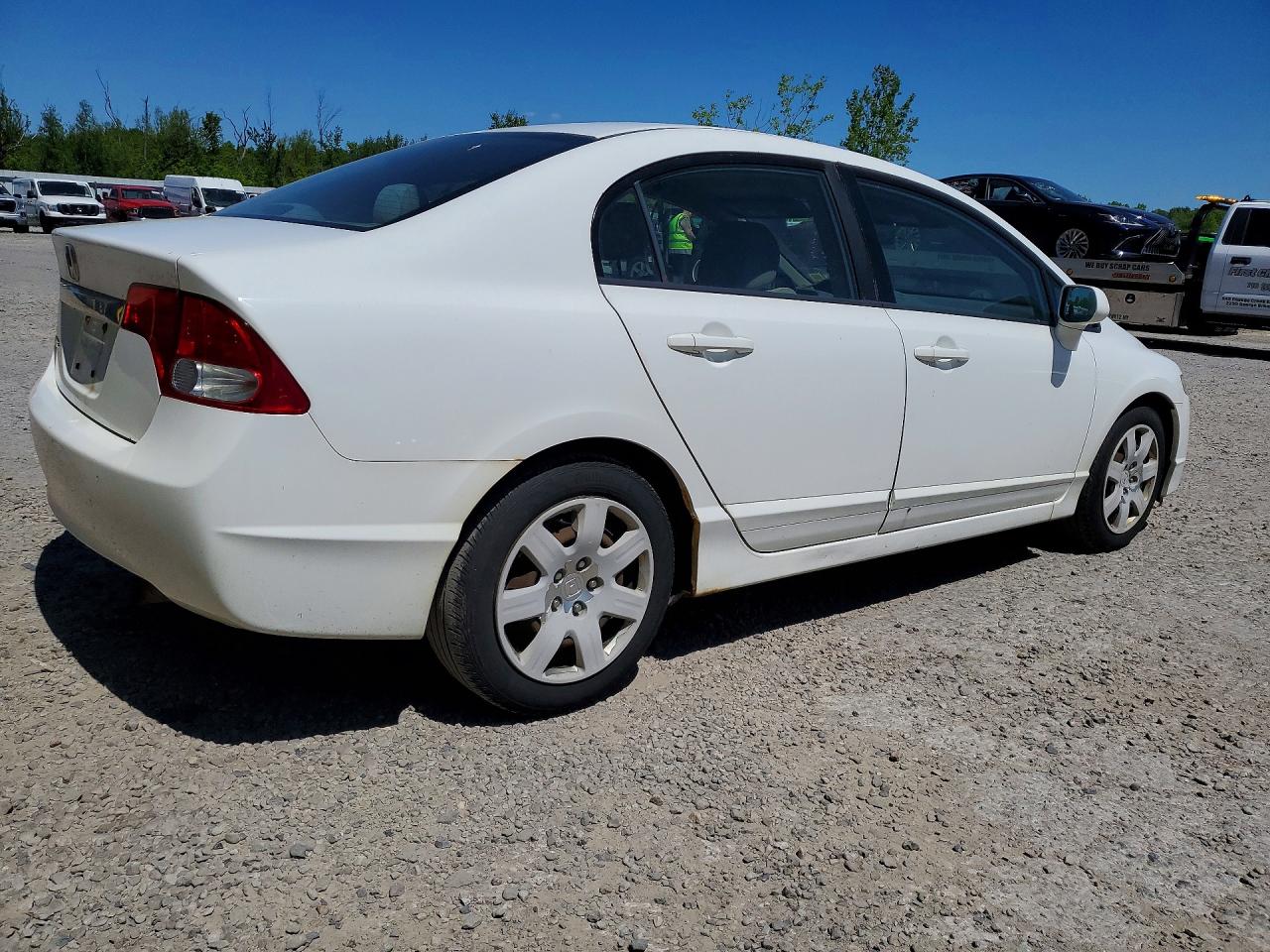 2010 Honda Civic Lx White vin: 2HGFA1F57AH534515