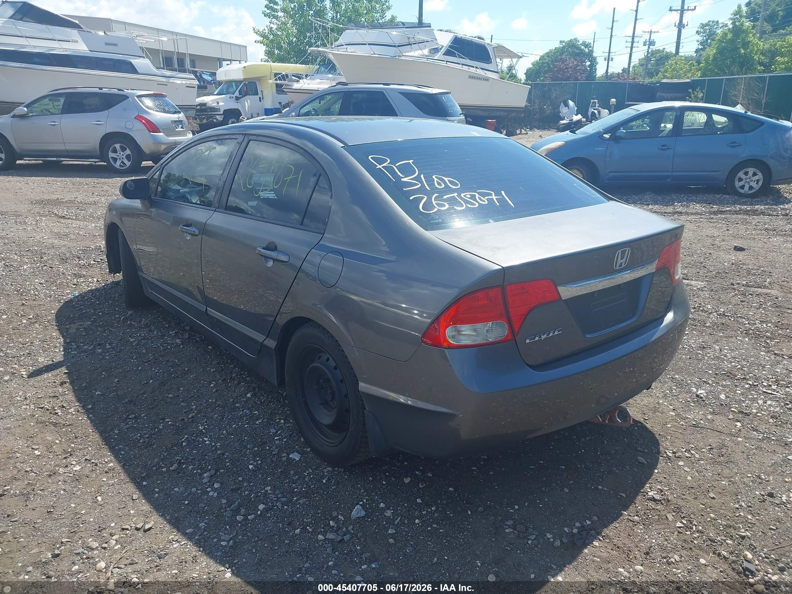 2010 Honda Civic Lx Серый vin: 2HGFA1F57AH547992