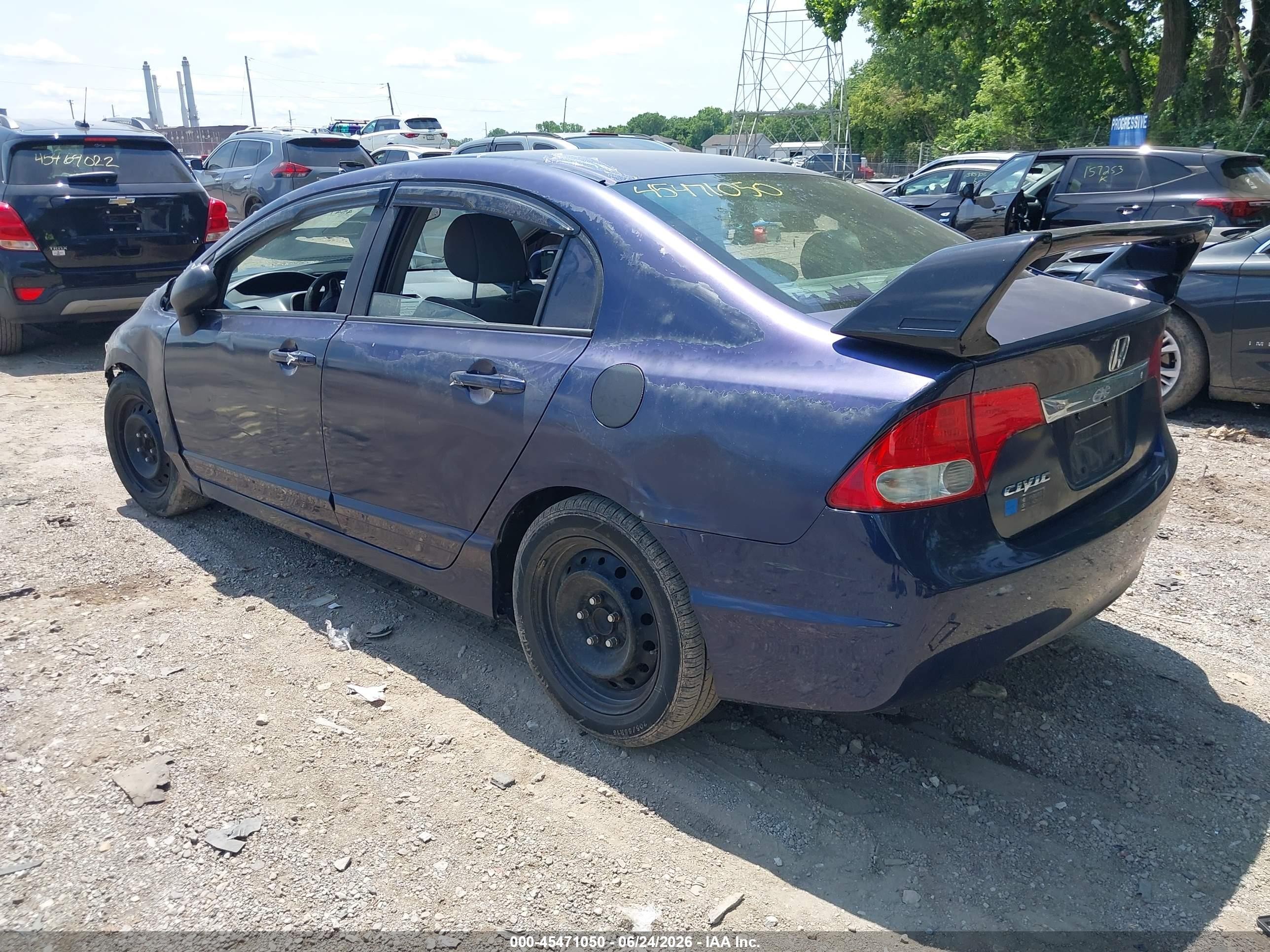 2010 Honda Civic Lx Blue vin: 2HGFA1F57AH556398