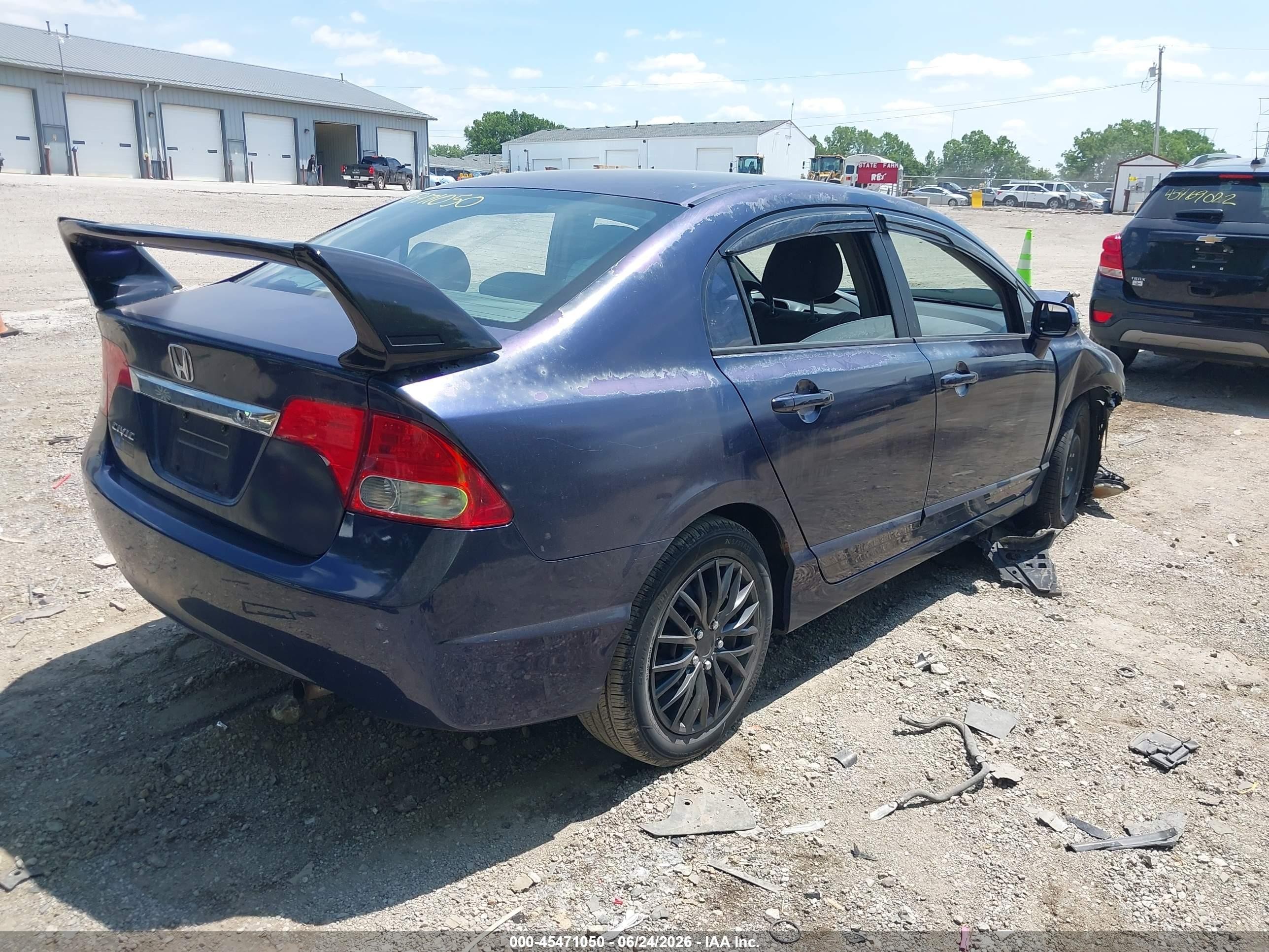 2010 Honda Civic Lx Blue vin: 2HGFA1F57AH556398