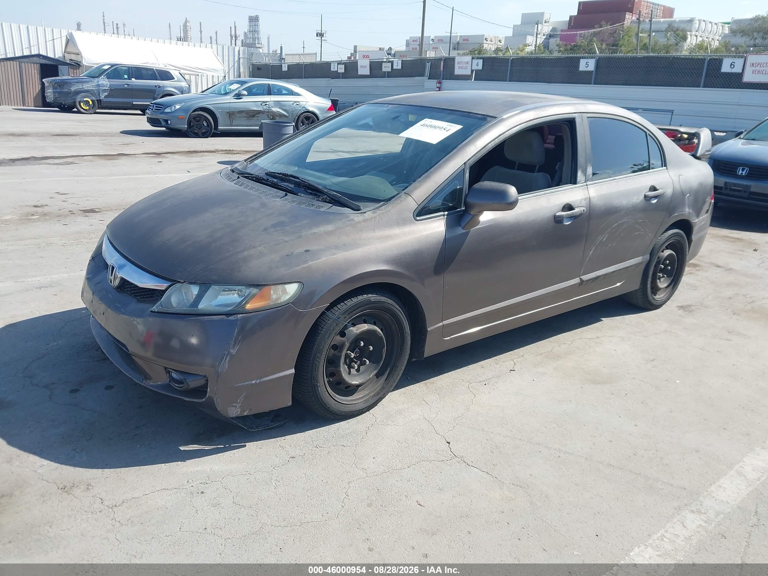 2010 Honda Civic Lx Gray vin: 2HGFA1F57AH567322