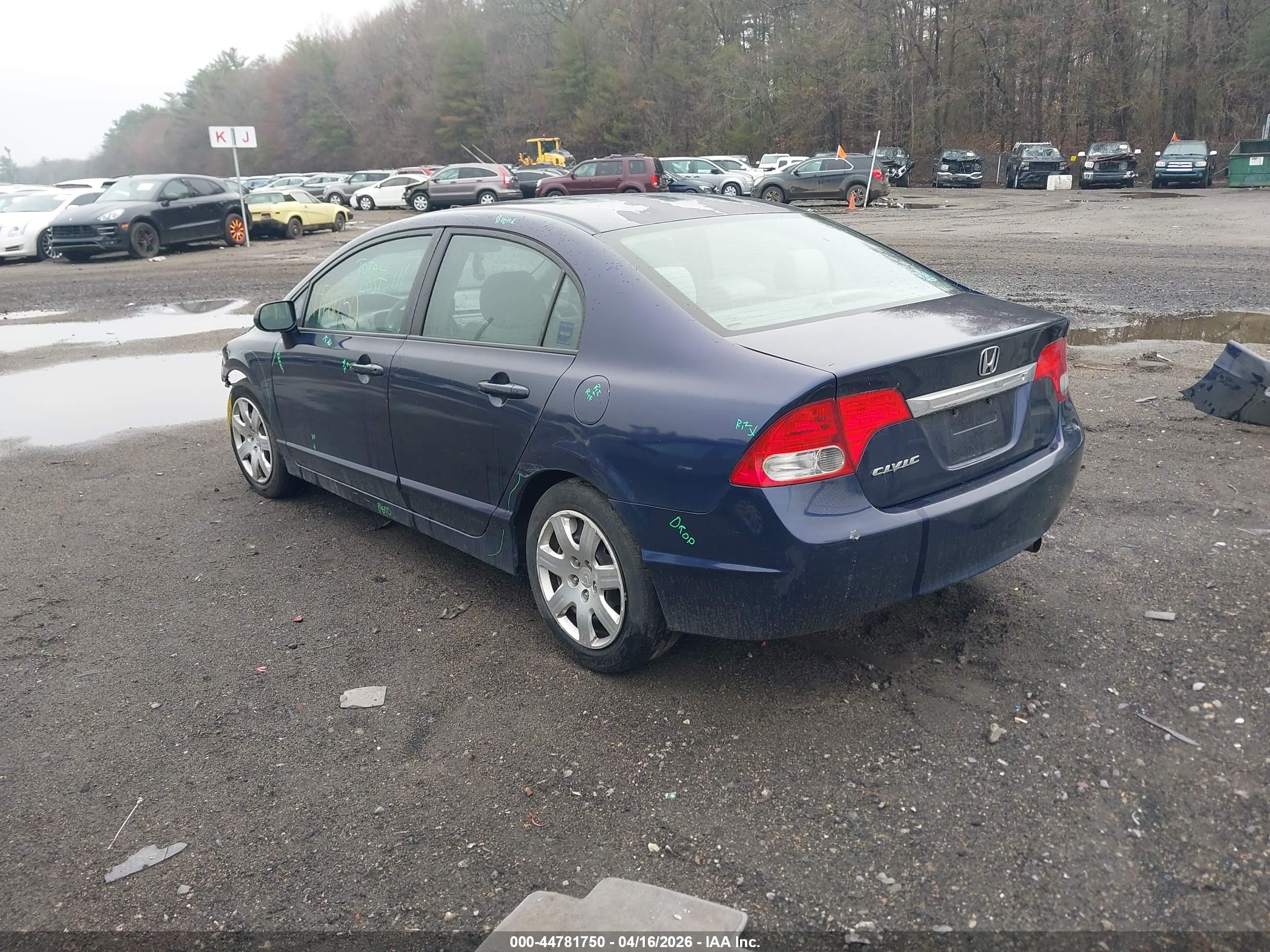 2010 Honda Civic Lx Blue vin: 2HGFA1F57AH578997