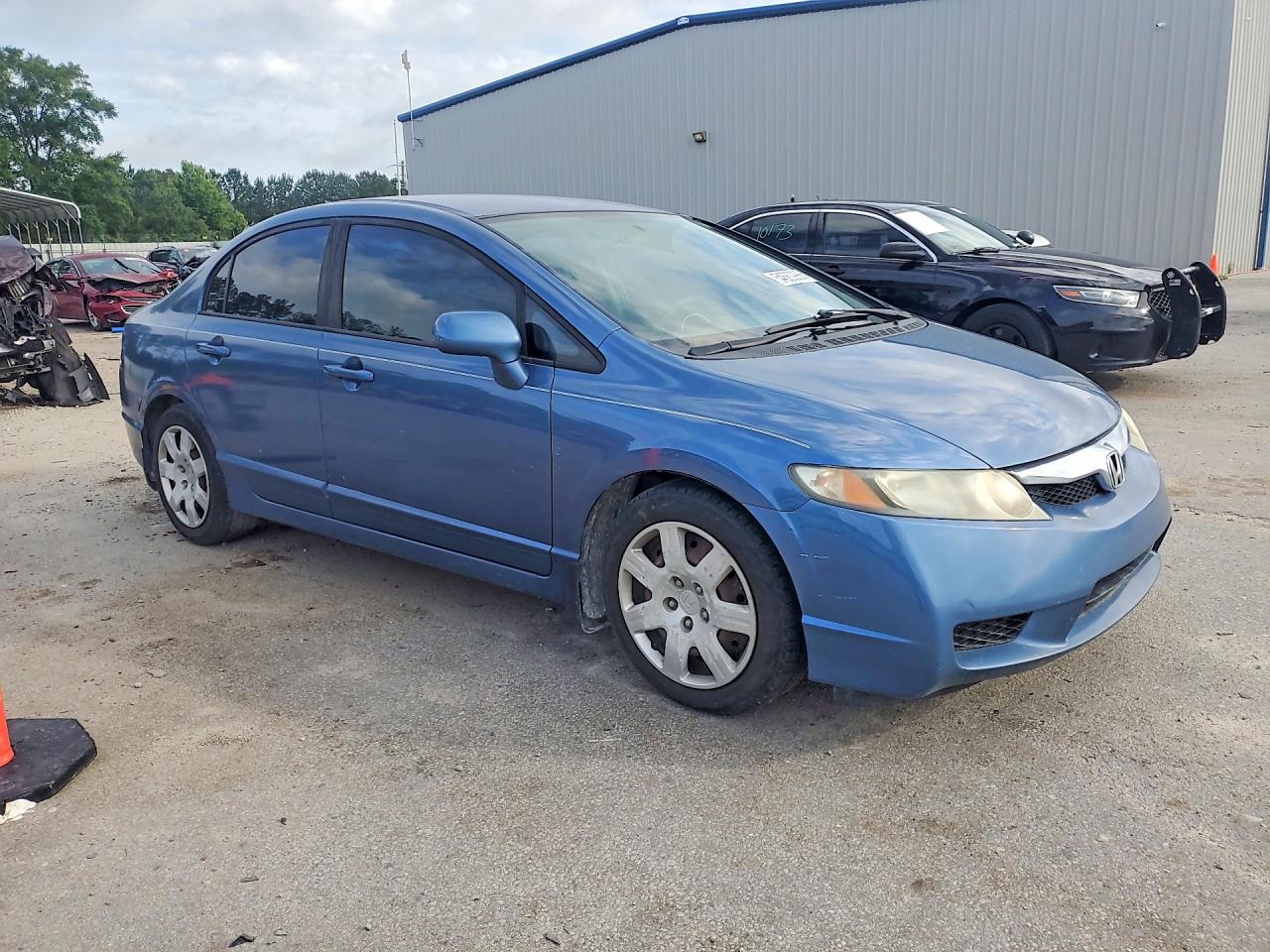 2010 Honda Civic Lx Blue vin: 2HGFA1F57AH581043