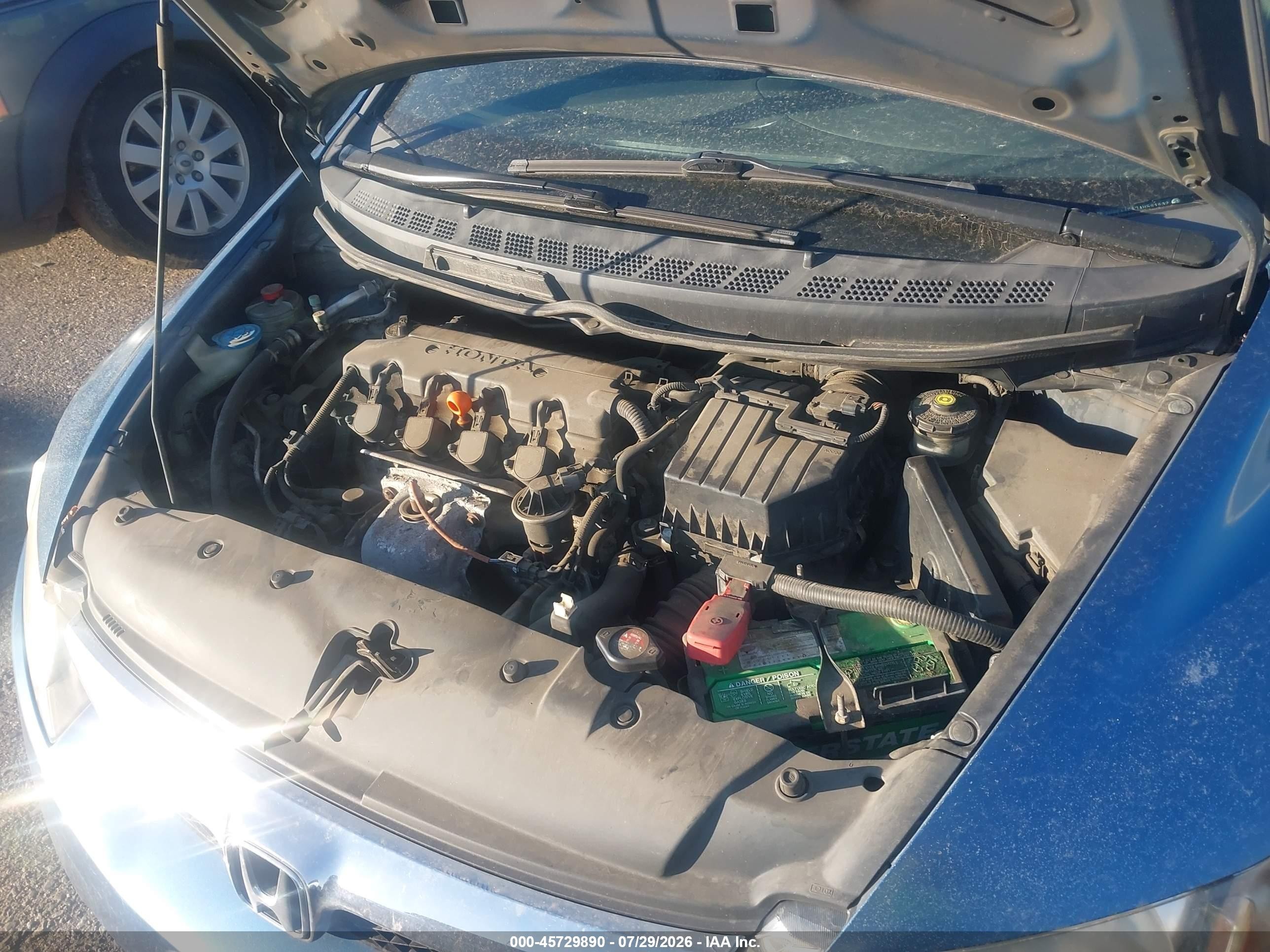 2010 Honda Civic Lx Blue vin: 2HGFA1F57AH581432