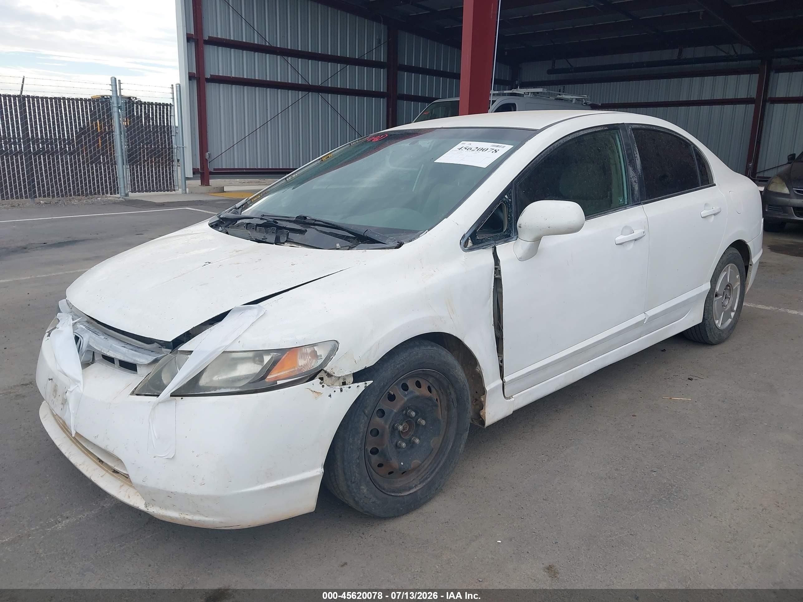2010 Honda Civic Lx White vin: 2HGFA1F57AH584377