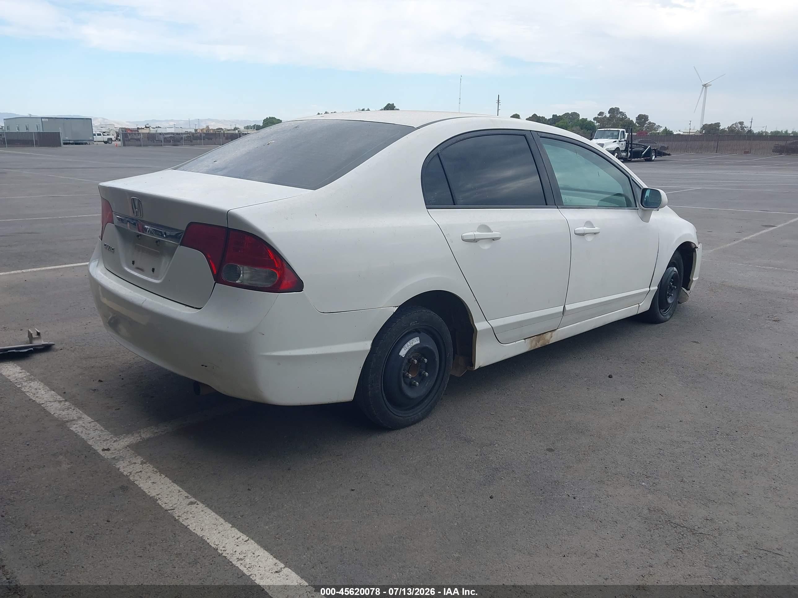 2010 Honda Civic Lx White vin: 2HGFA1F57AH584377