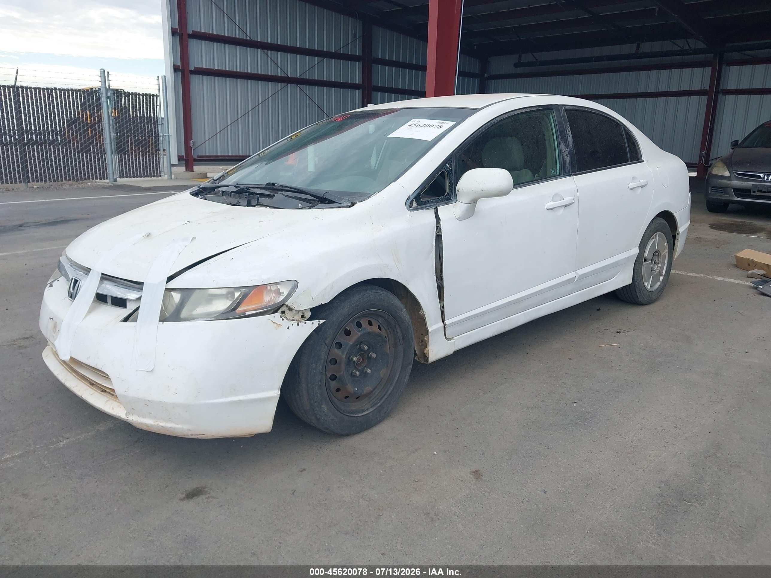 2010 Honda Civic Lx White vin: 2HGFA1F57AH584377