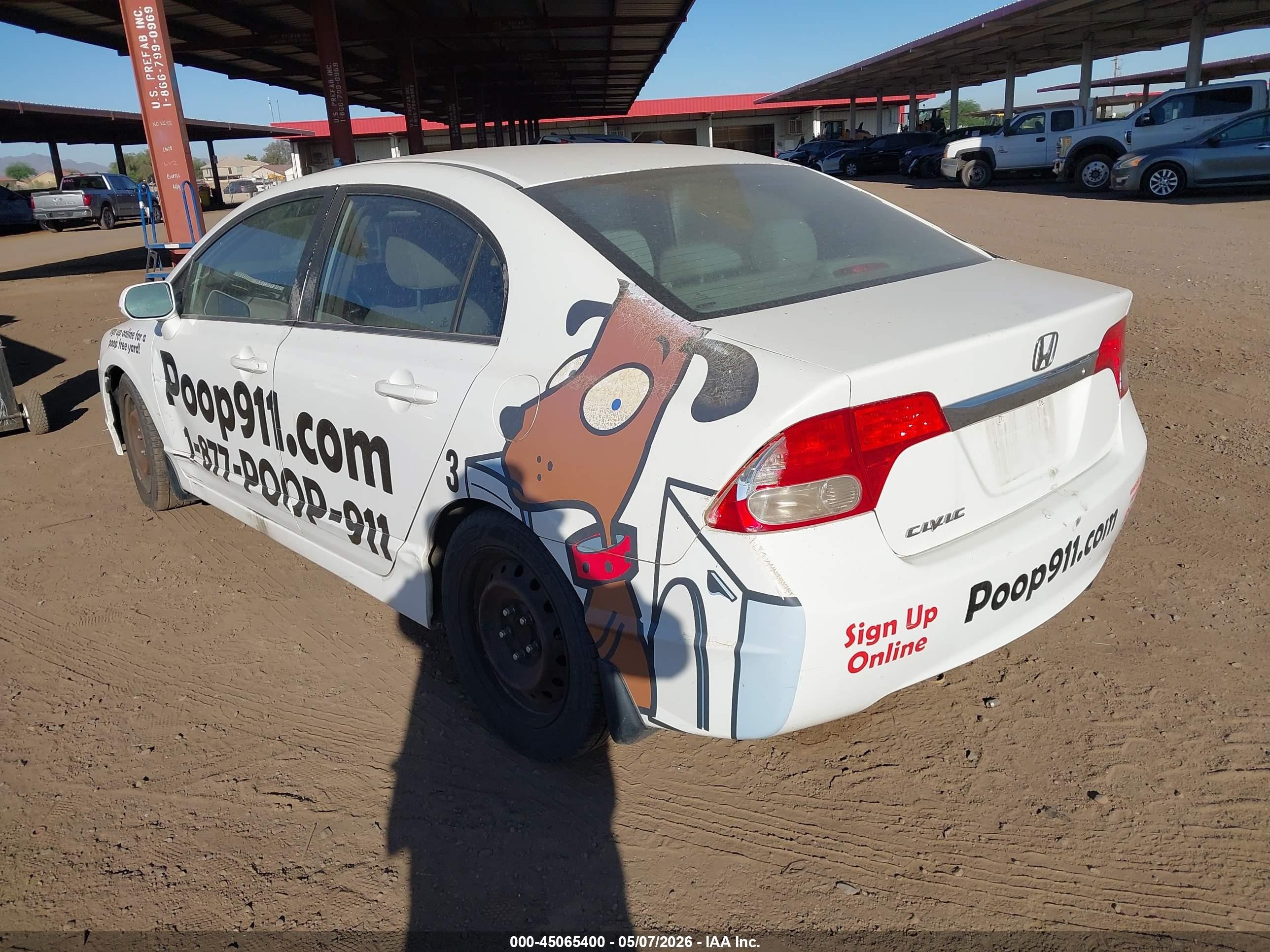 2010 Honda Civic Lx White vin: 2HGFA1F57AH584654