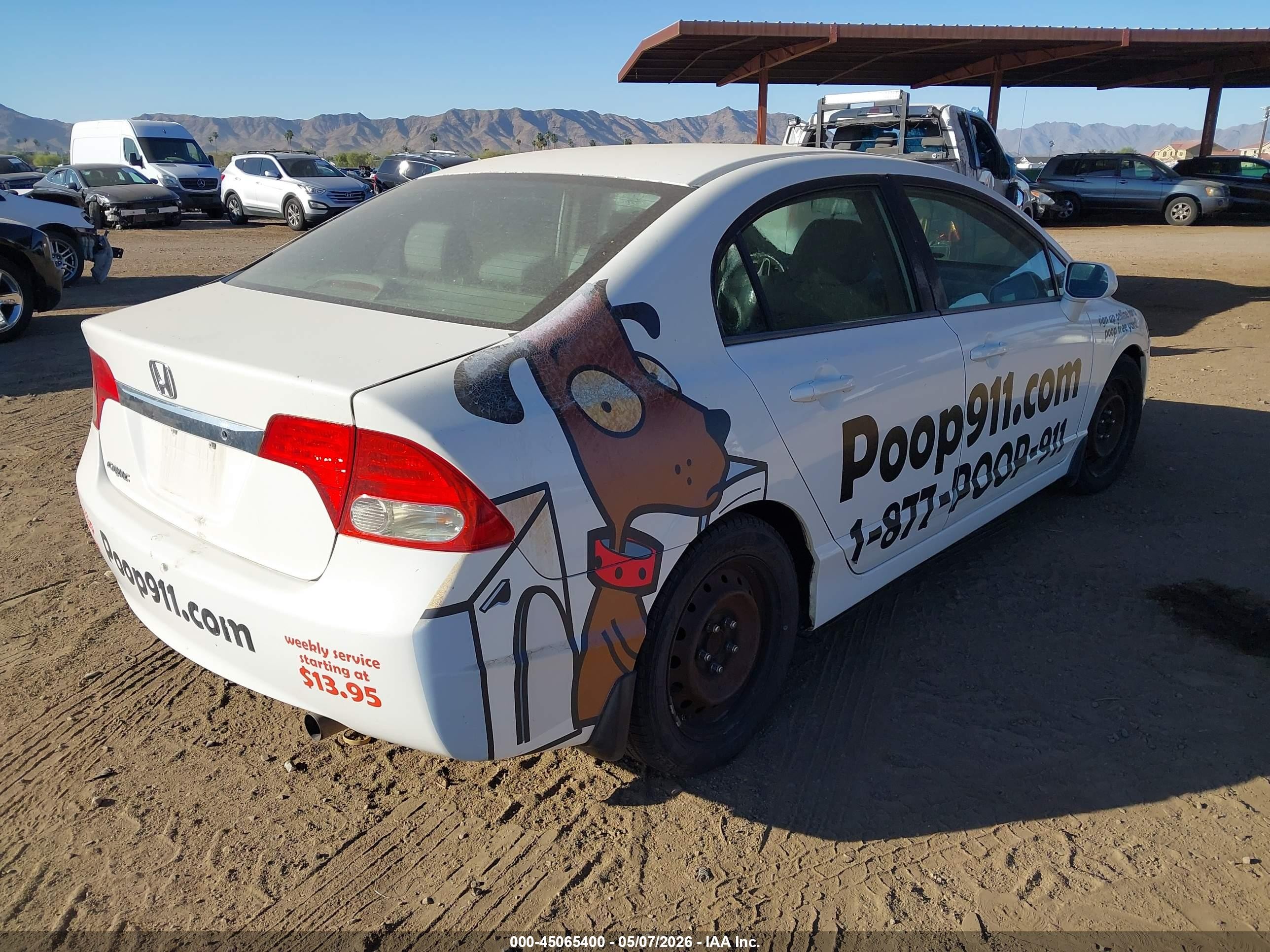 2010 Honda Civic Lx White vin: 2HGFA1F57AH584654