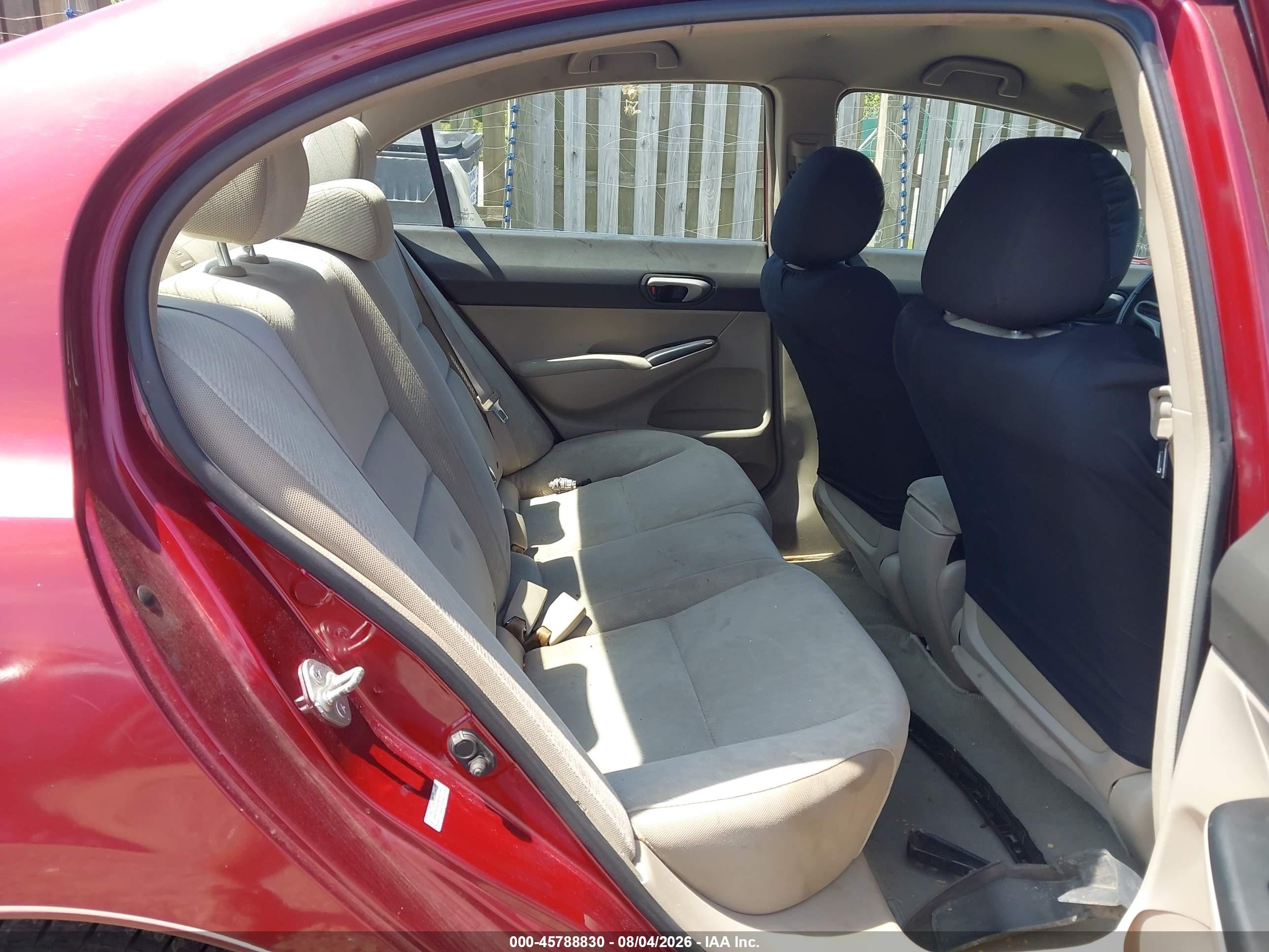 2010 Honda Civic Lx Burgundy vin: 2HGFA1F57AH587540