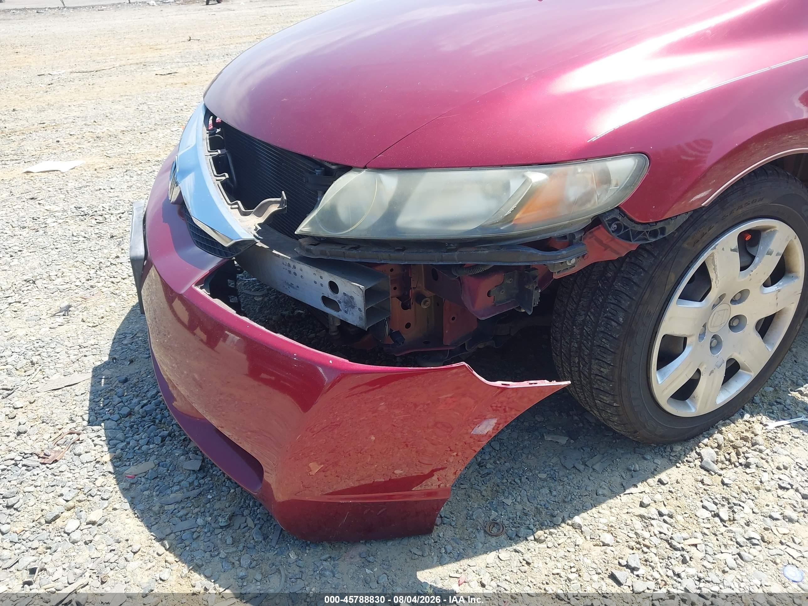 2010 Honda Civic Lx Burgundy vin: 2HGFA1F57AH587540