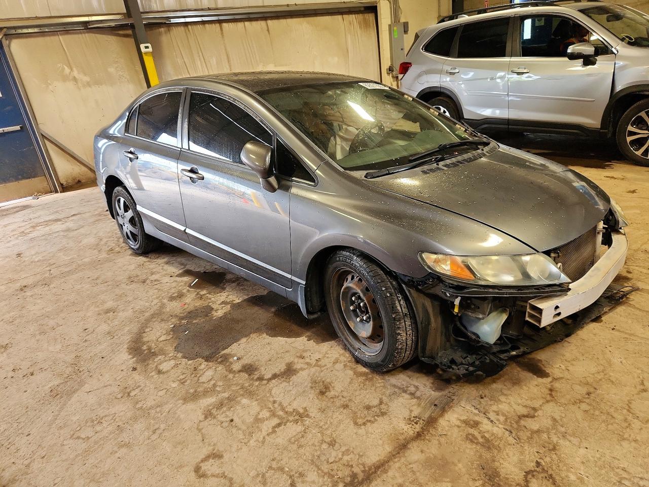 2011 Honda Civic Lx Gray vin: 2HGFA1F57BH302191
