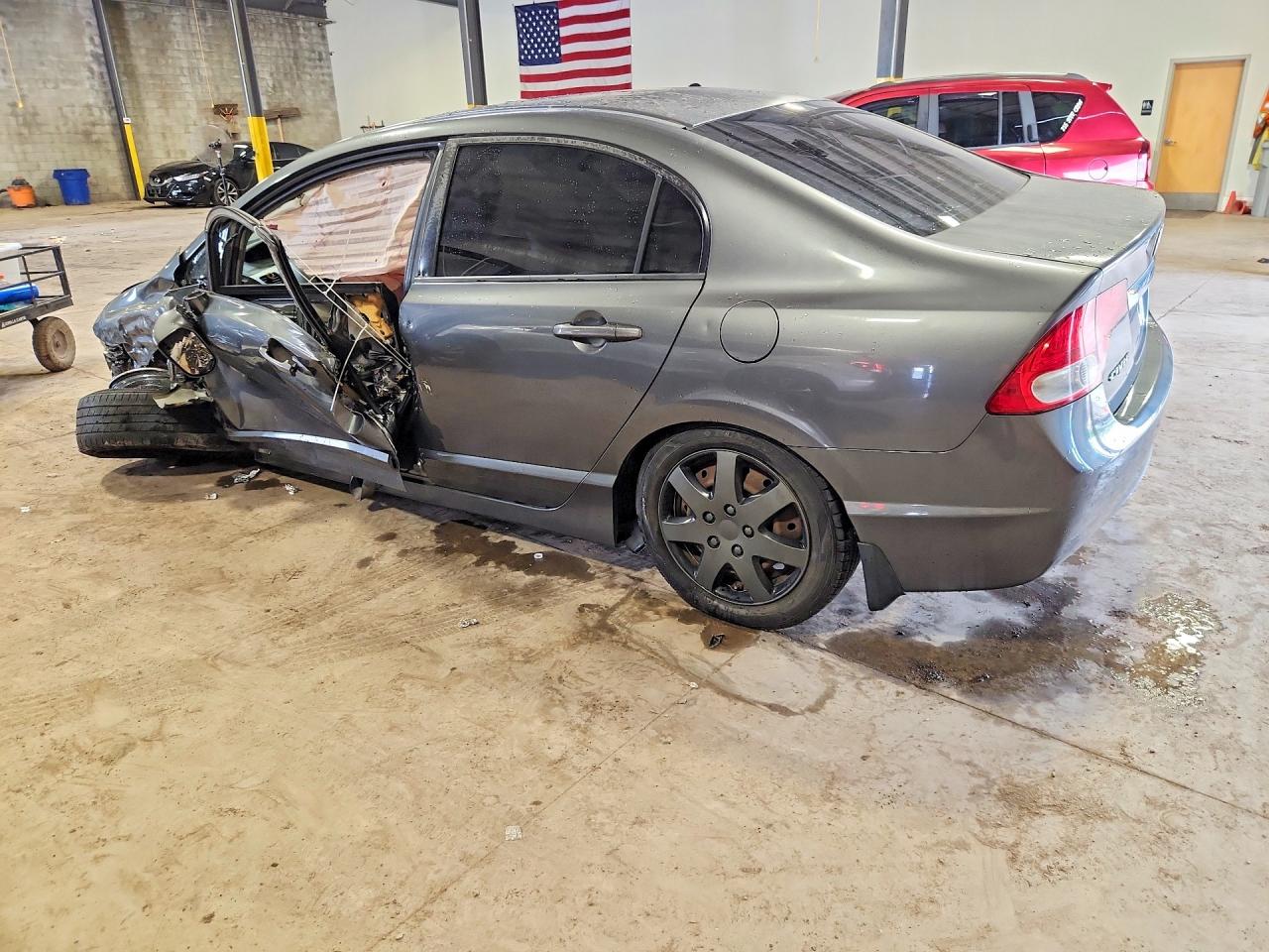 2011 Honda Civic Lx Gray vin: 2HGFA1F57BH302191
