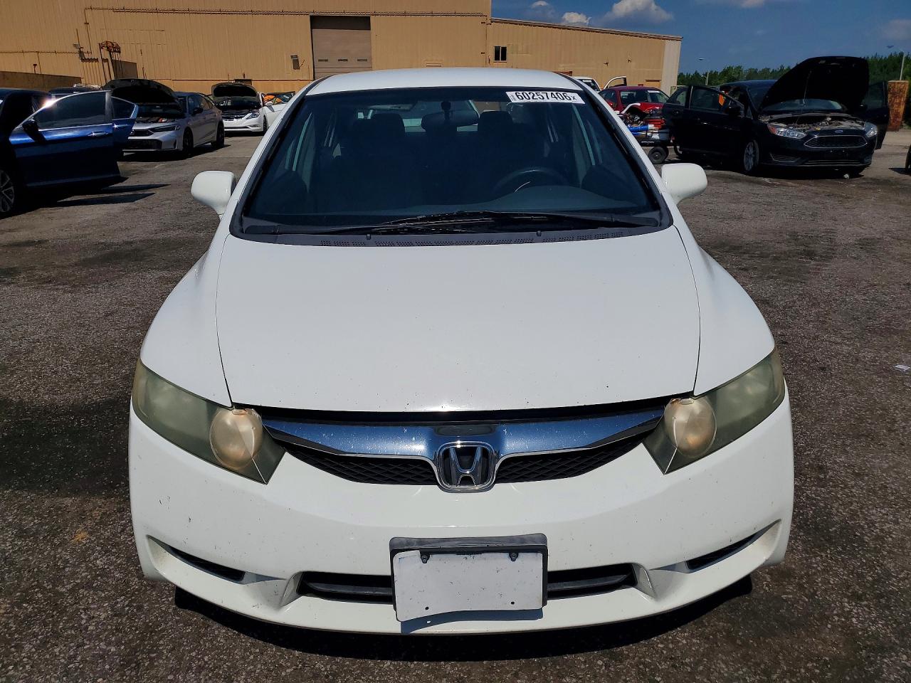 2011 Honda Civic Lx White vin: 2HGFA1F57BH308170