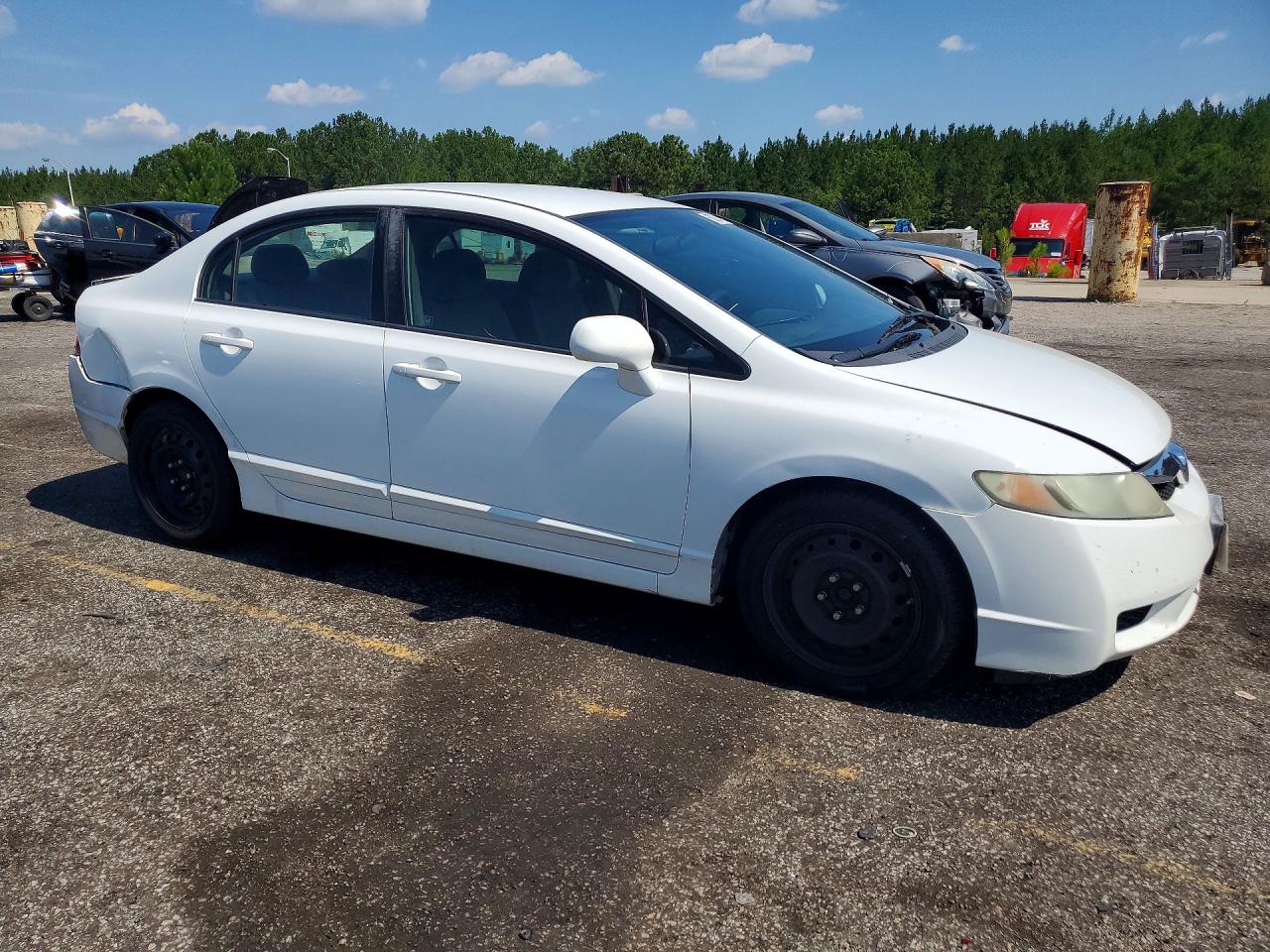 2011 Honda Civic Lx White vin: 2HGFA1F57BH308170