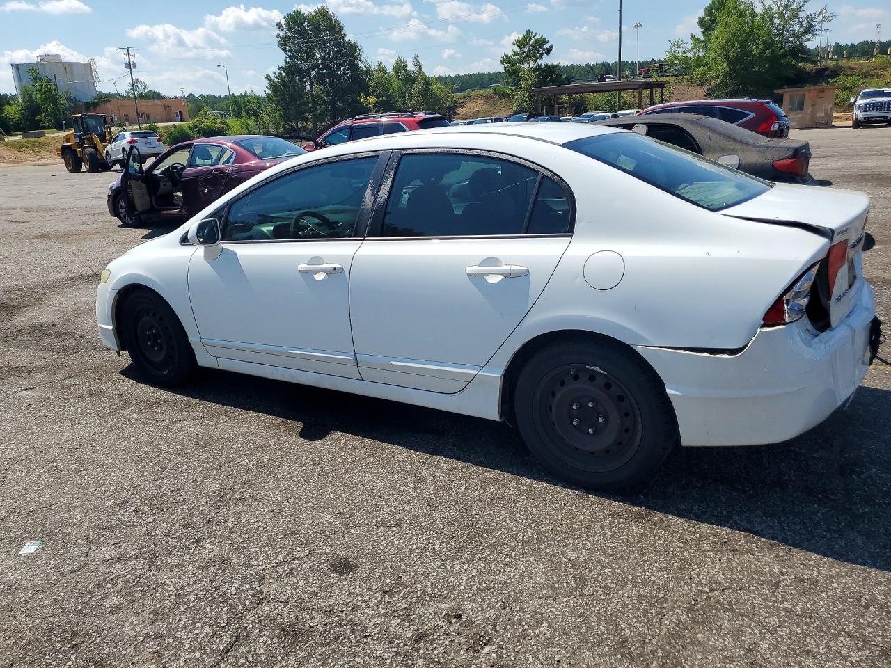 2011 Honda Civic Lx White vin: 2HGFA1F57BH308170